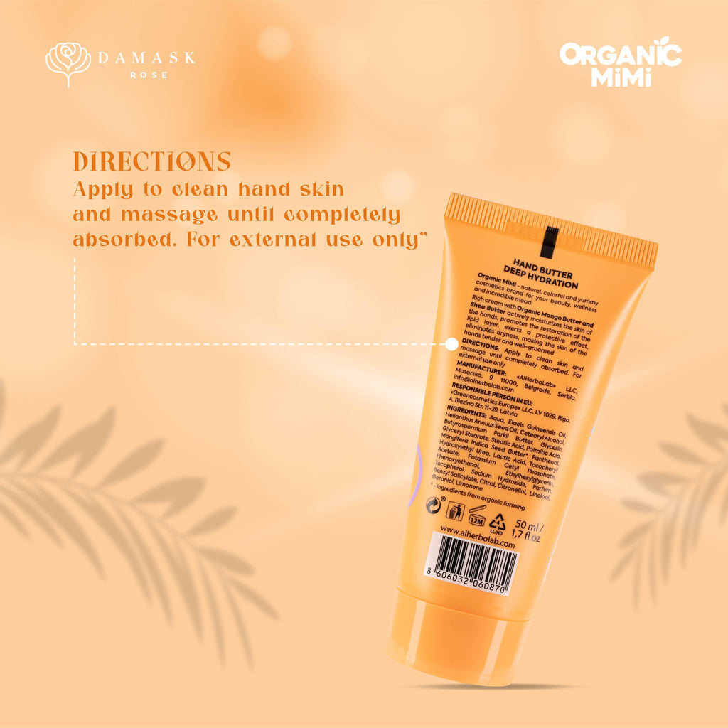 Organic Mimi Deep Hydration Hand Butter, 50ml