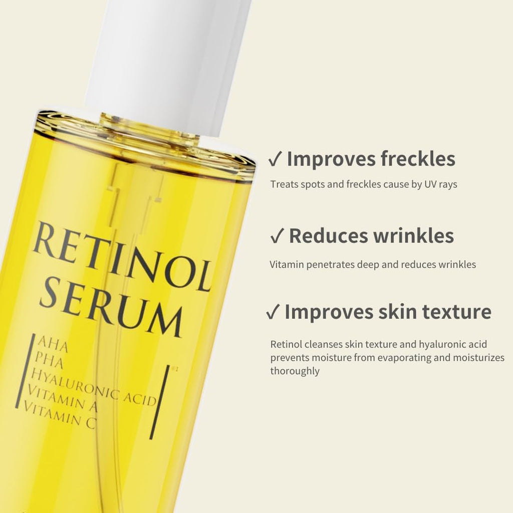 Korean Retinol Serum & Skin Moisturizer – Anti-Aging Facial Treatment