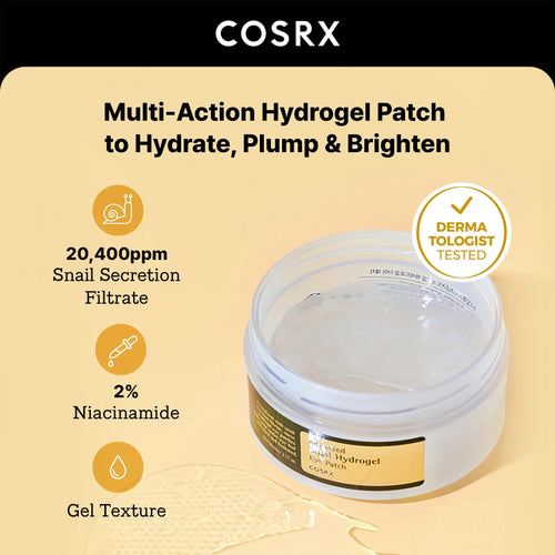Advanced Snail Hydrogel Eye Patches – Korean Under-Eye Treatment 60 Patches