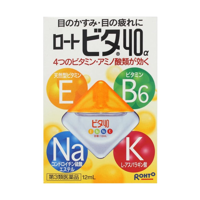 Rohto VITA 40α Eye Drops – Vitamin-Enriched Relief for Tired & Dry Eyes