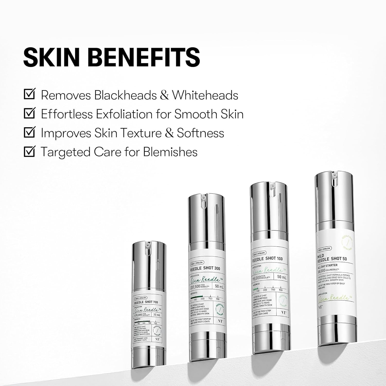 CICA Reedle Shot 100 – Spicule Microneedling Serum for Pores & Glass Skin 1.69 oz
