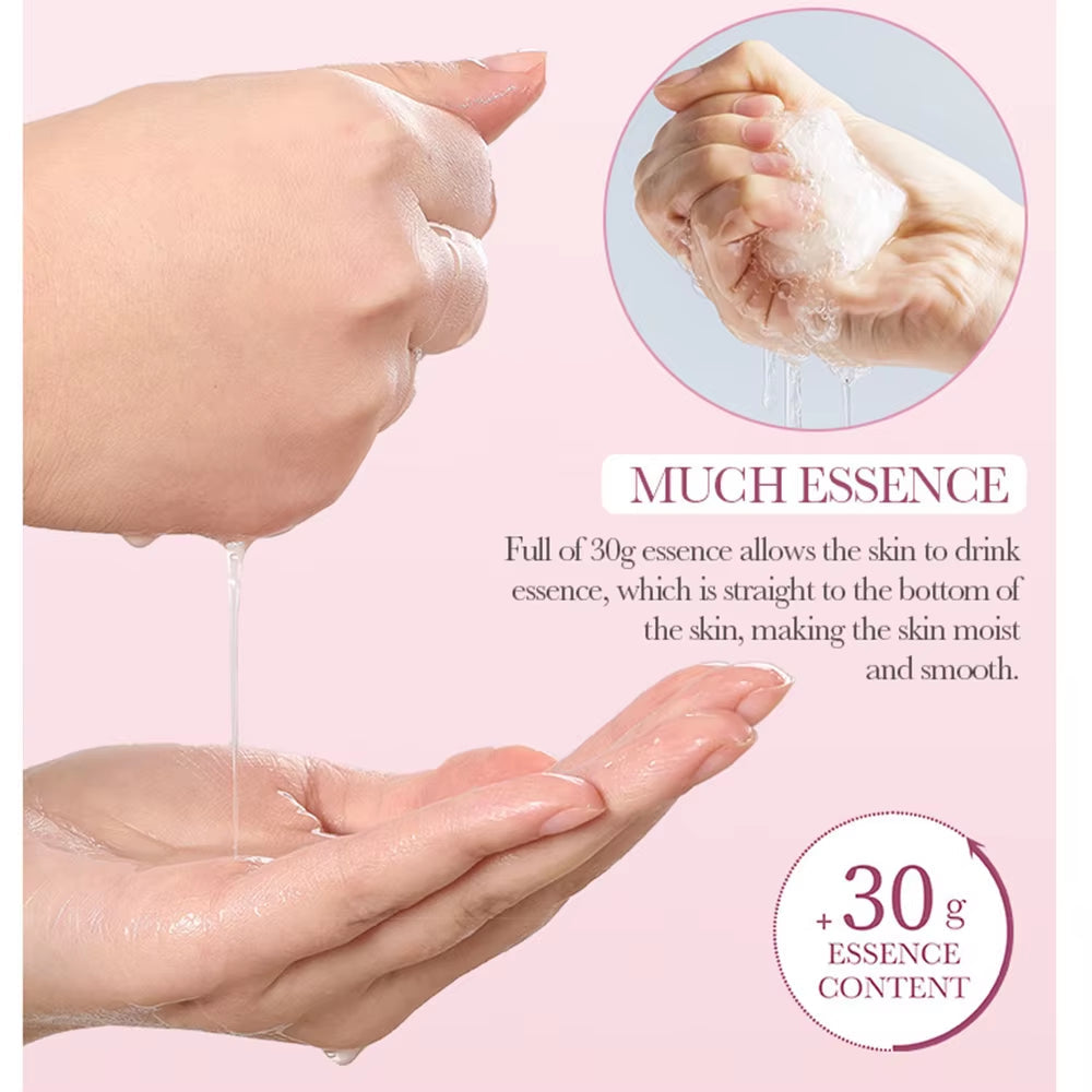 Rose Flower Extract Korean Sheet Mask – Whitening & Moisturizing Face Mask 12 Pack