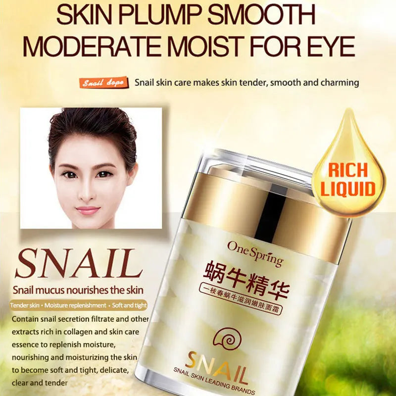 Snail Face Cream & Retinol Eye Roller Serum – Korean Anti-Aging Duo 2-Piece Set