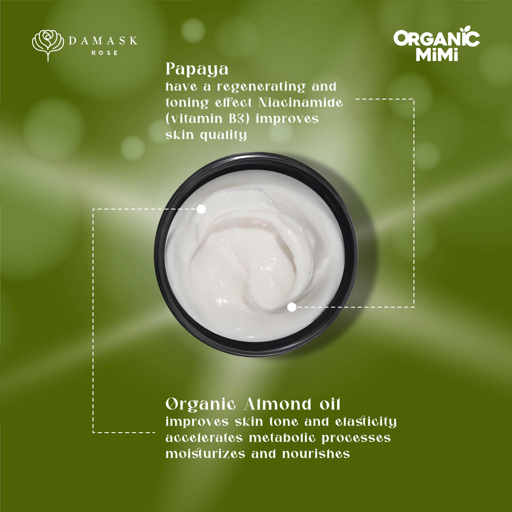 Organic Mimi Anticellulite Body Cream – Almond & Papaya, 200ml