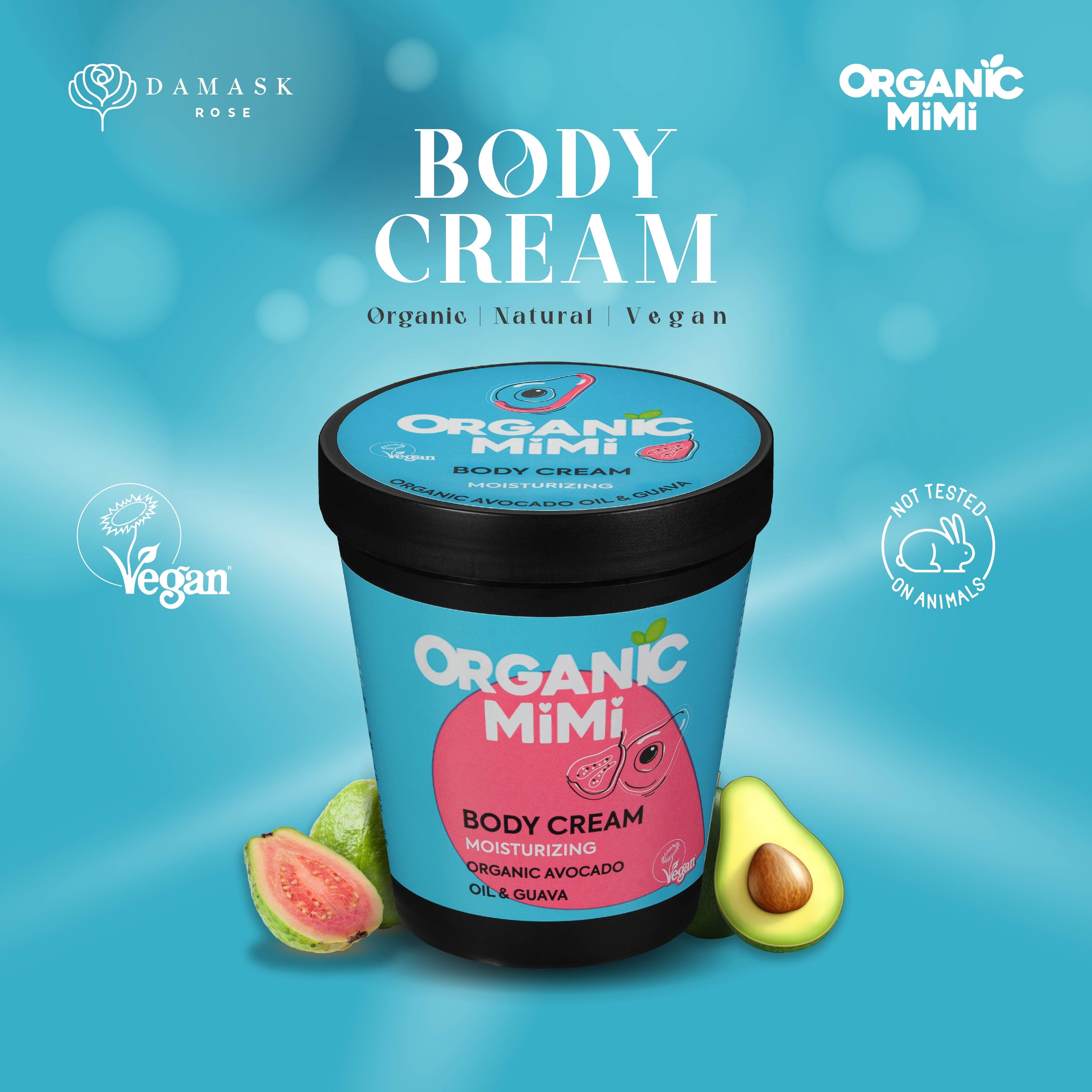 Organic Mimi Moisturizing Body Cream – Avocado & Guava, 200ml