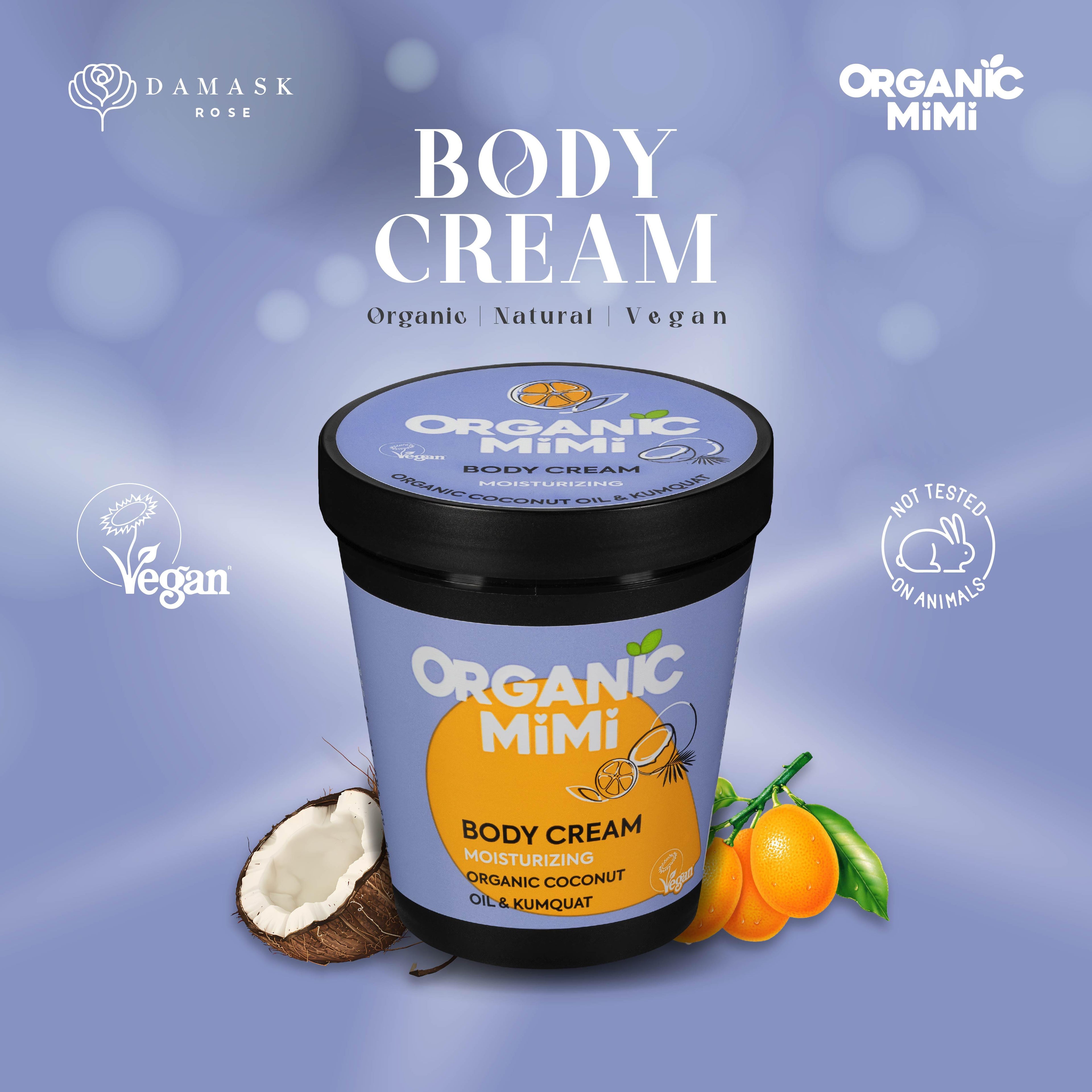 Organic Mimi Moisturizing Body Cream – Coconut & Kumquat, 200ml