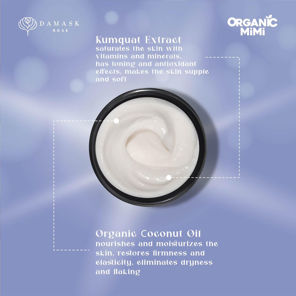 Organic Mimi Moisturizing Body Cream – Coconut & Kumquat, 200ml