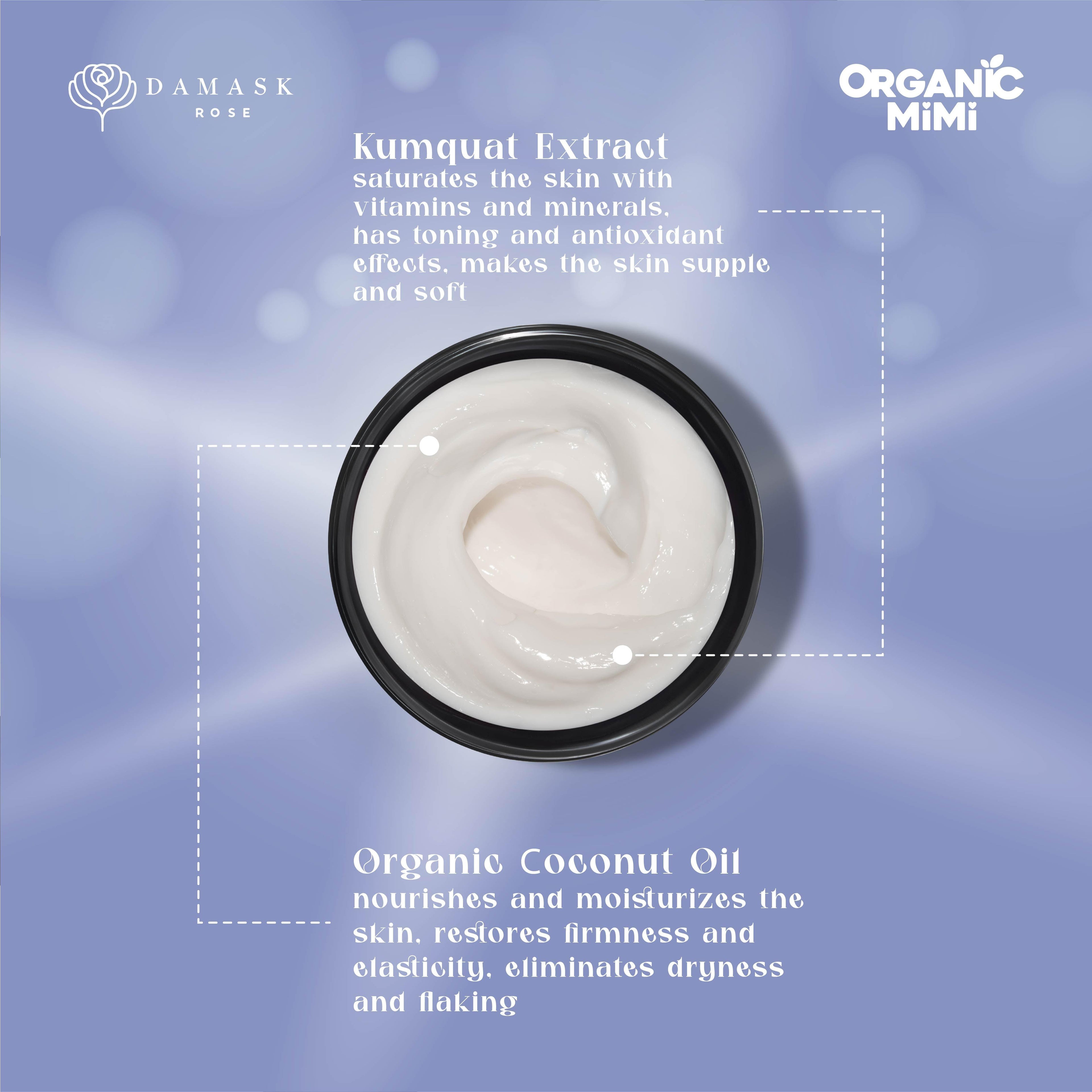 Organic Mimi Moisturizing Body Cream – Coconut & Kumquat, 200ml