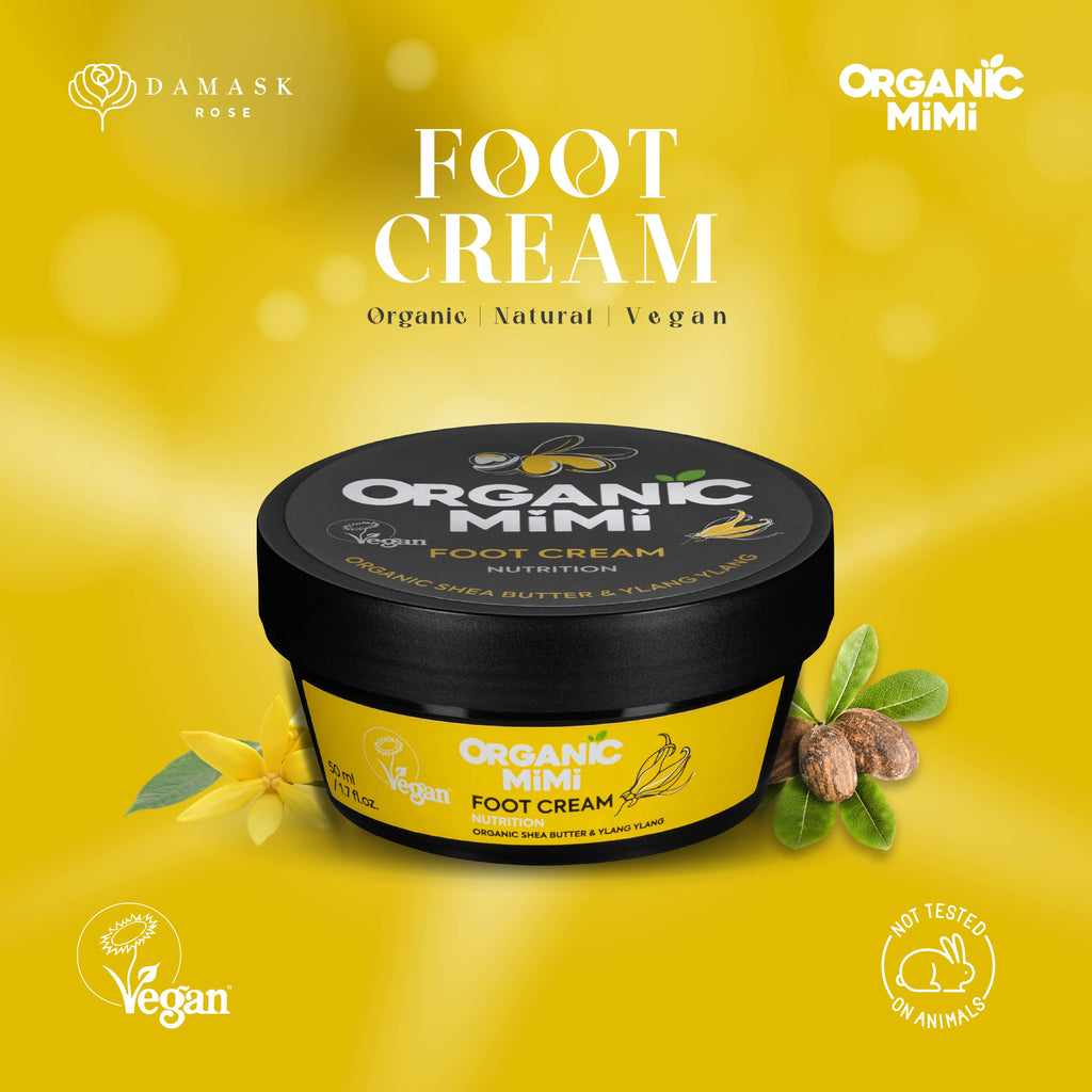 Organic Mimi Nourishing Foot Cream – Shea & Ylang Ylang, 50ml