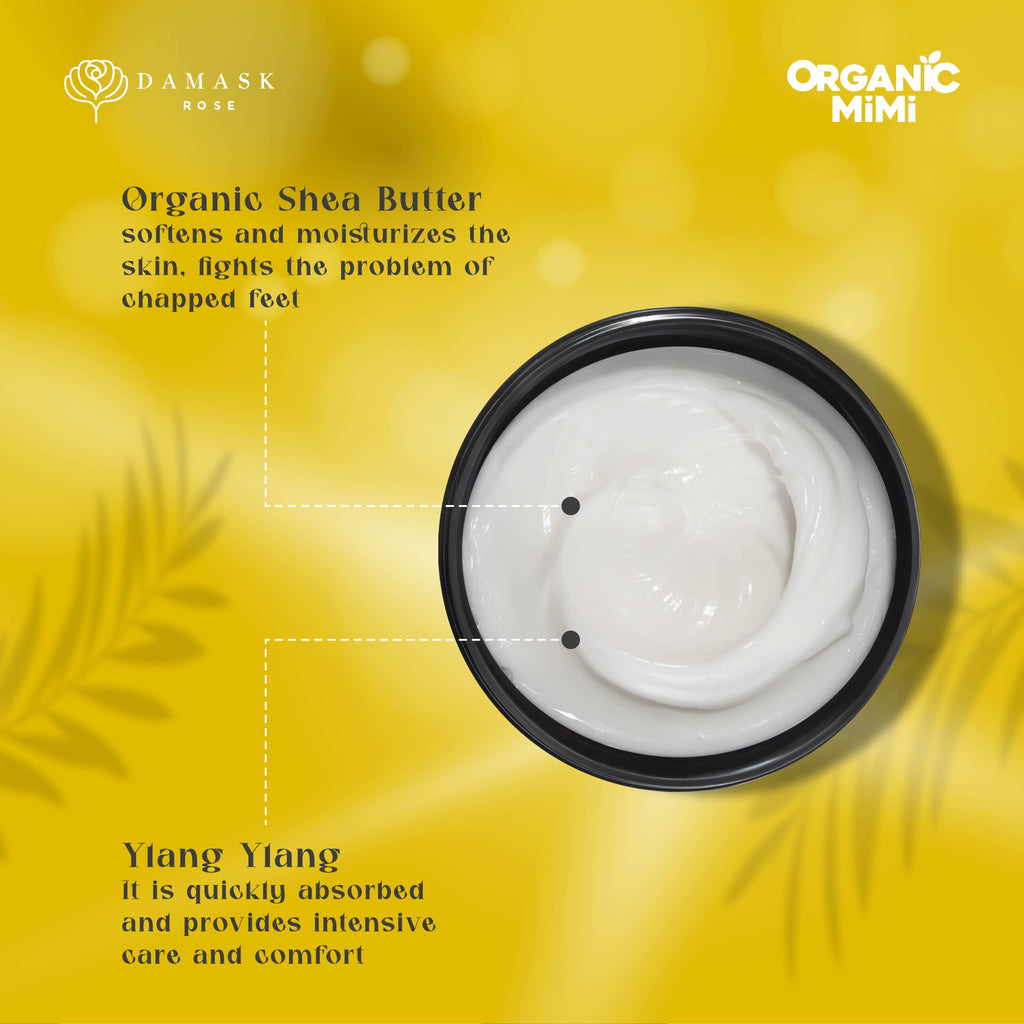 Organic Mimi Nourishing Foot Cream – Shea & Ylang Ylang, 50ml