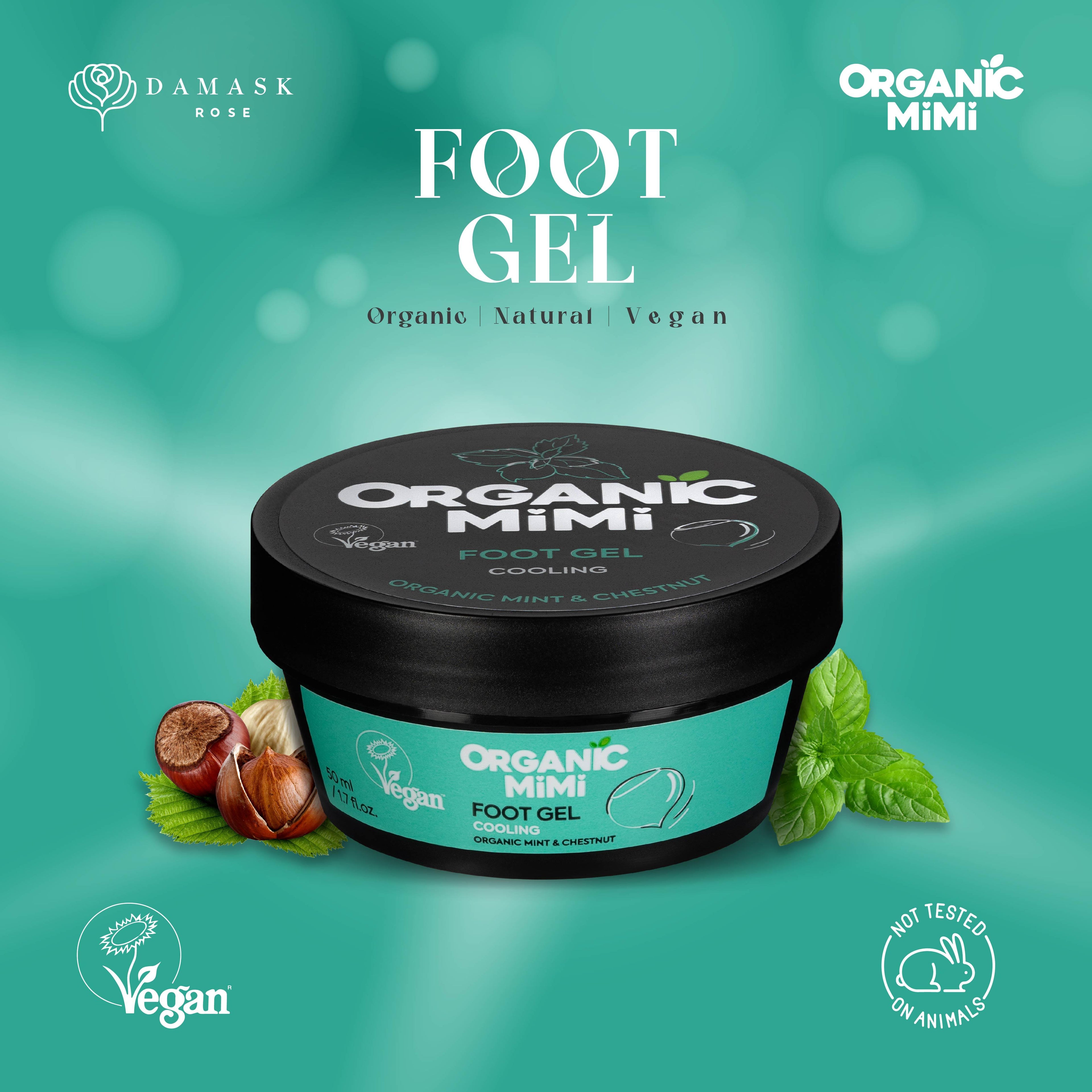 Organic Mimi Cooling Foot Gel – Mint & Chestnut, 50ml