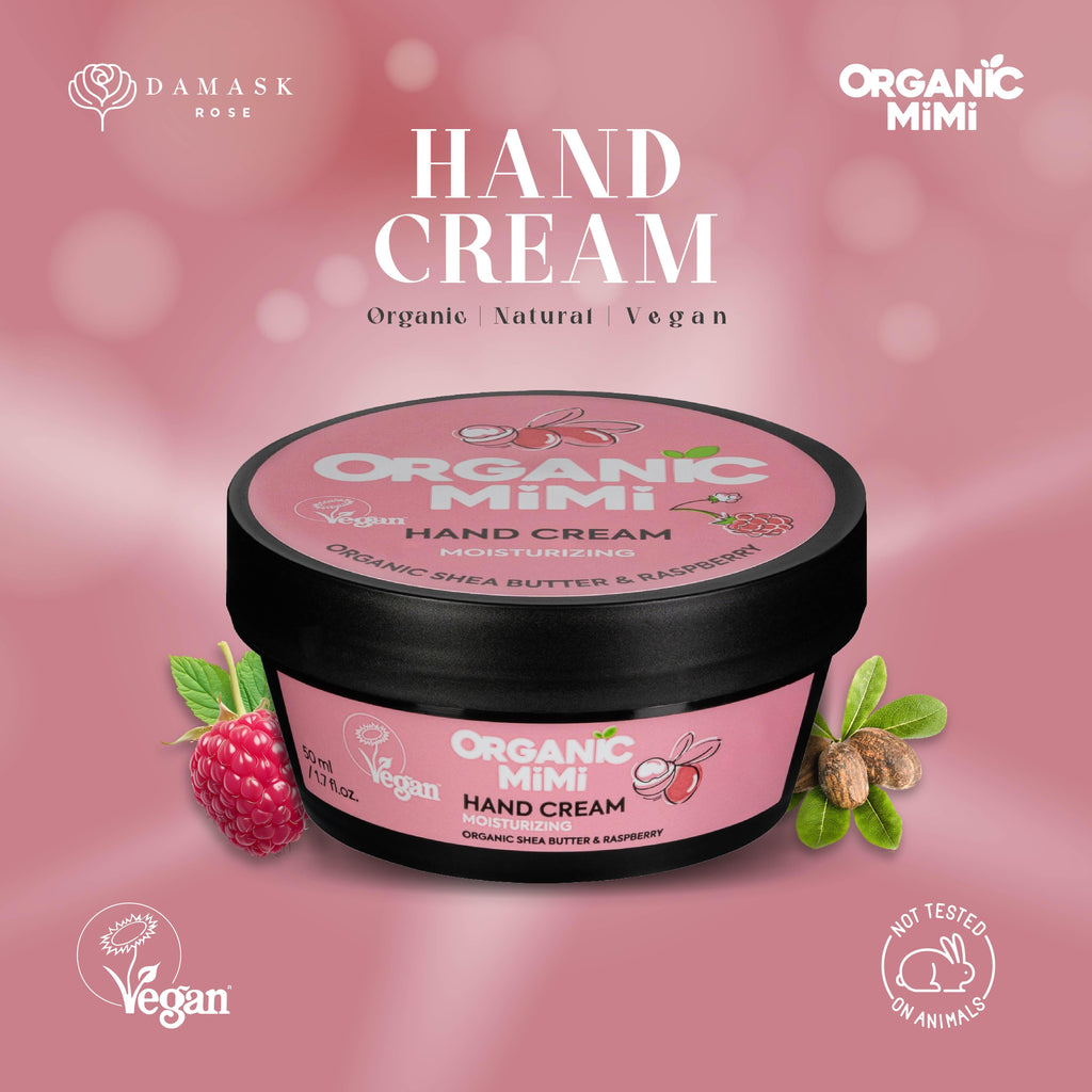 Organic Mimi Moisturizing Hand Cream – Shea & Raspberry, 50ml