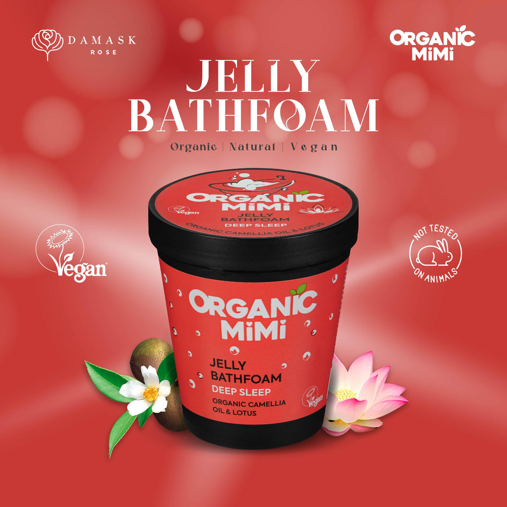 Organic Mimi Deep Sleep Jelly Bath Foam – Camellia & Lotus, 200ml
