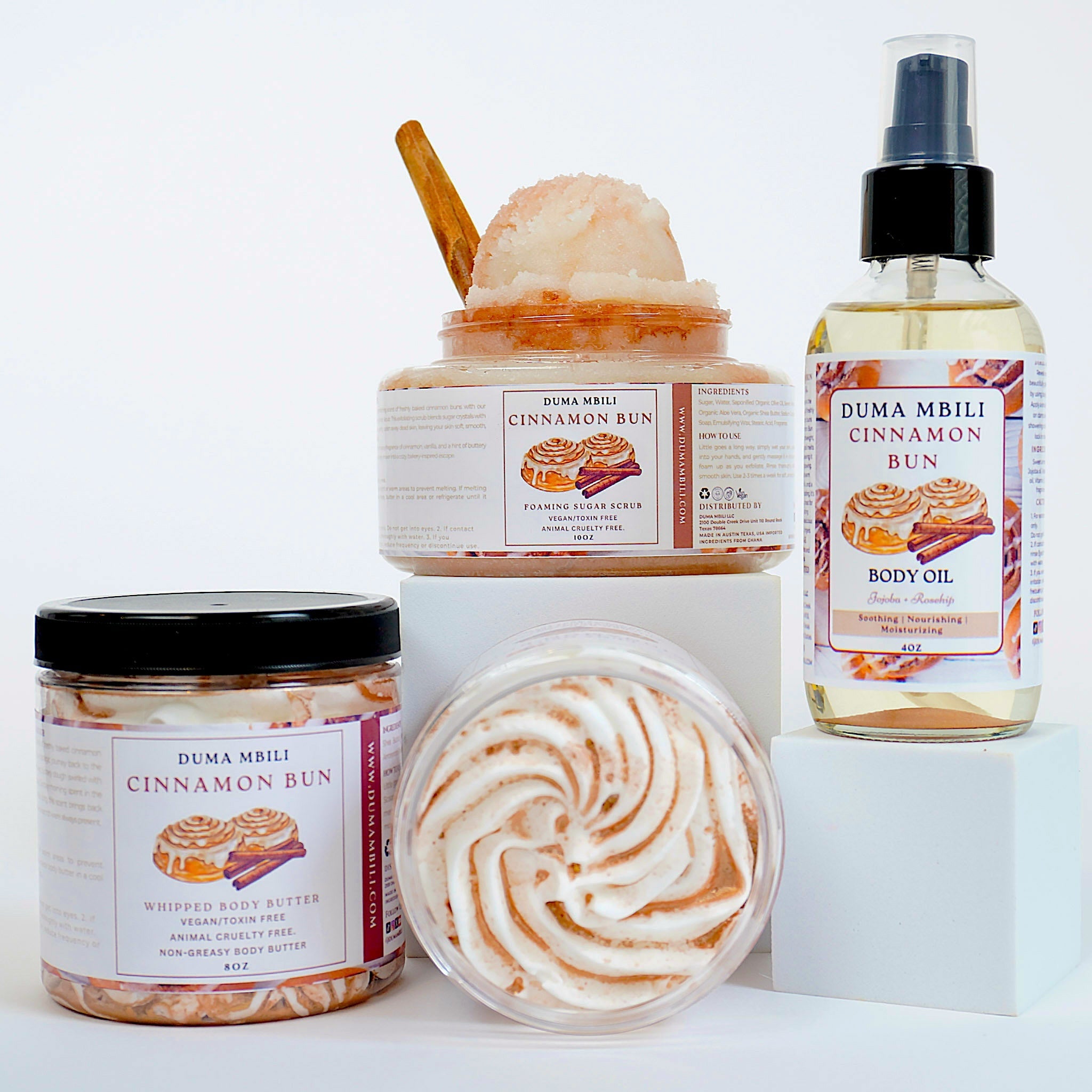 Fall Enchantment Bundle Collection – Body Oil, Body Butter & Foaming Sugar Scrub in Seasonal Scents