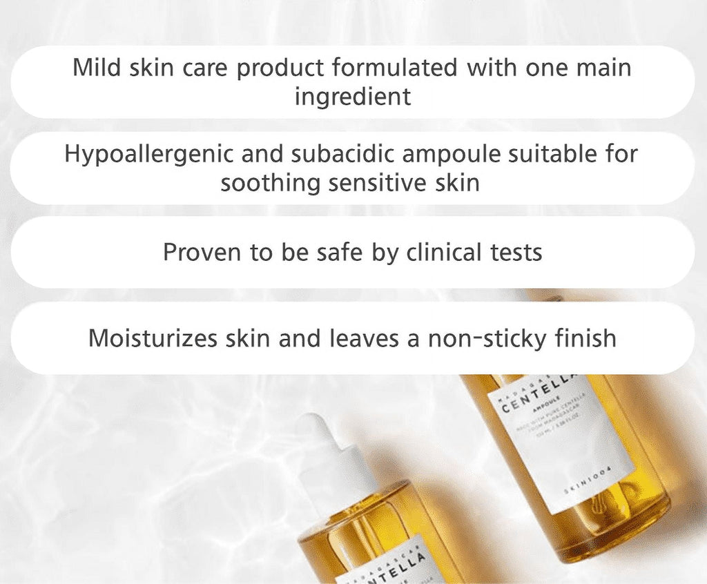 SKIN1004 Madagascar Centella Ampoule – Soothing & Hydrating Sensitive Skin Serum (100ml)