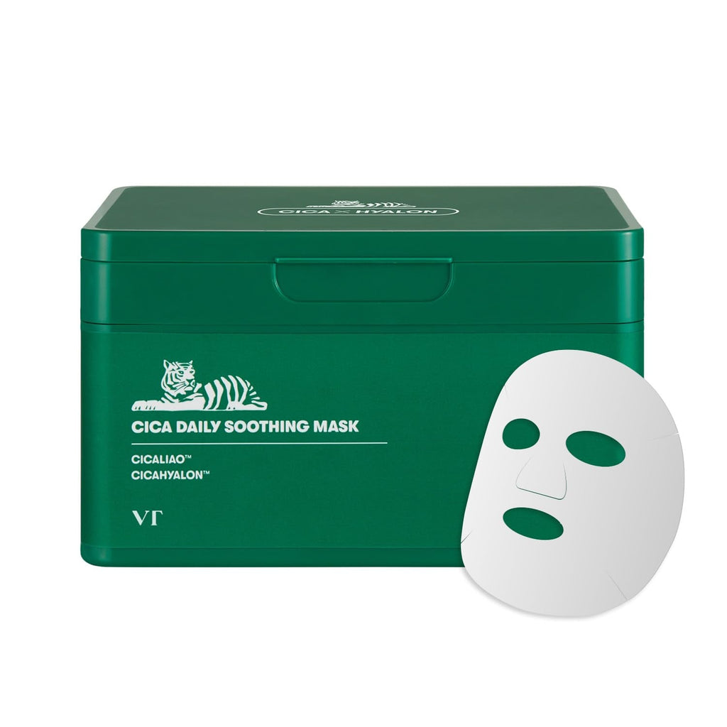 CICA Daily Soothing Sheet Mask – Centella & Hyaluronic Acid Korean Face Mask 30 Sheets