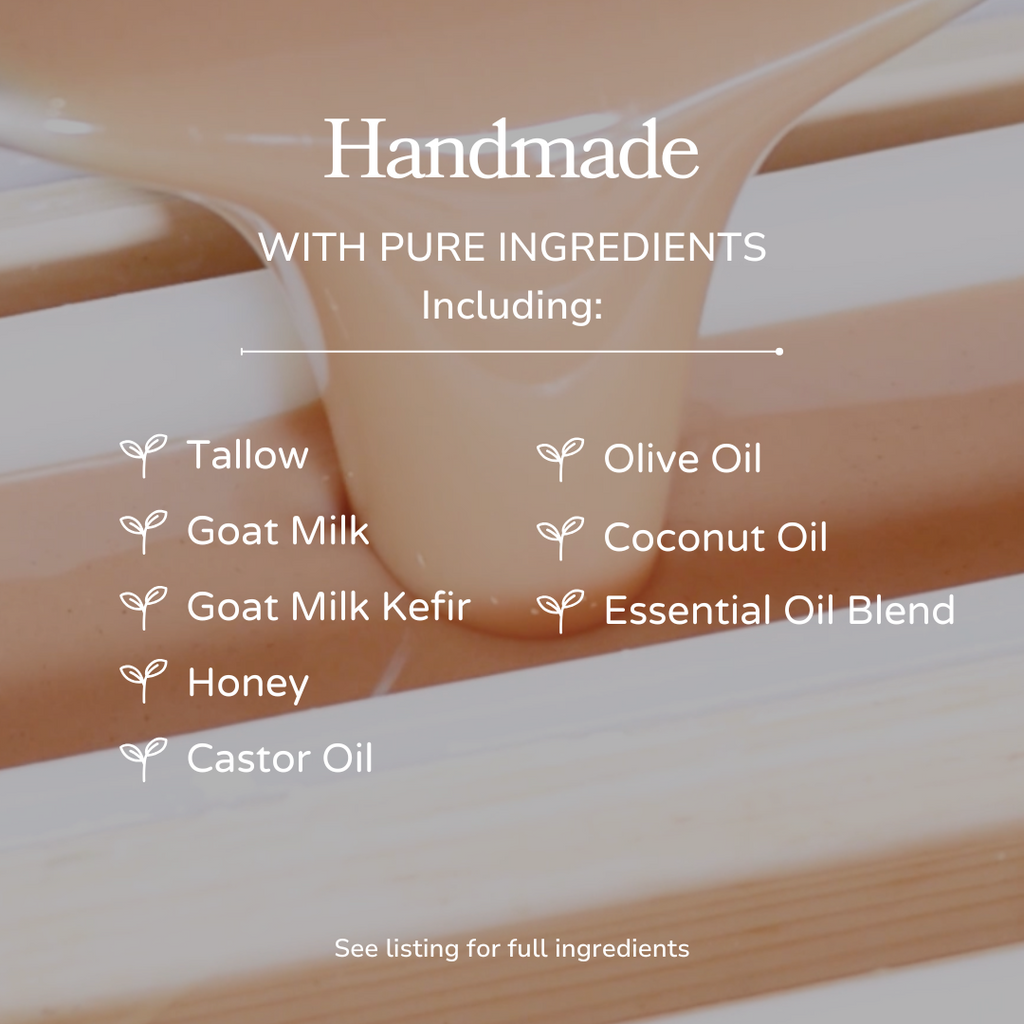Pink Salt & Grapefruit Tallow & Goat Milk Soap Bar – Detoxifying Handmade Bar