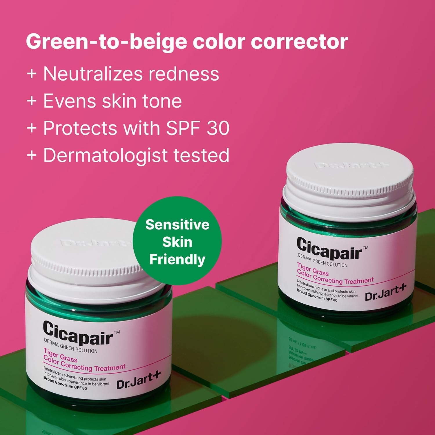 Dr. Jart+ Cicapair Tiger Grass Color Correcting Treatment SPF 30 – CC Cream for Redness