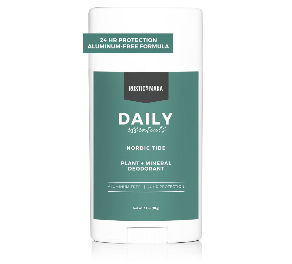 NORDIC TIDE Natural Deodorant – Crisp Pine & Sea Salt Scent | Rustic MAKA LLC