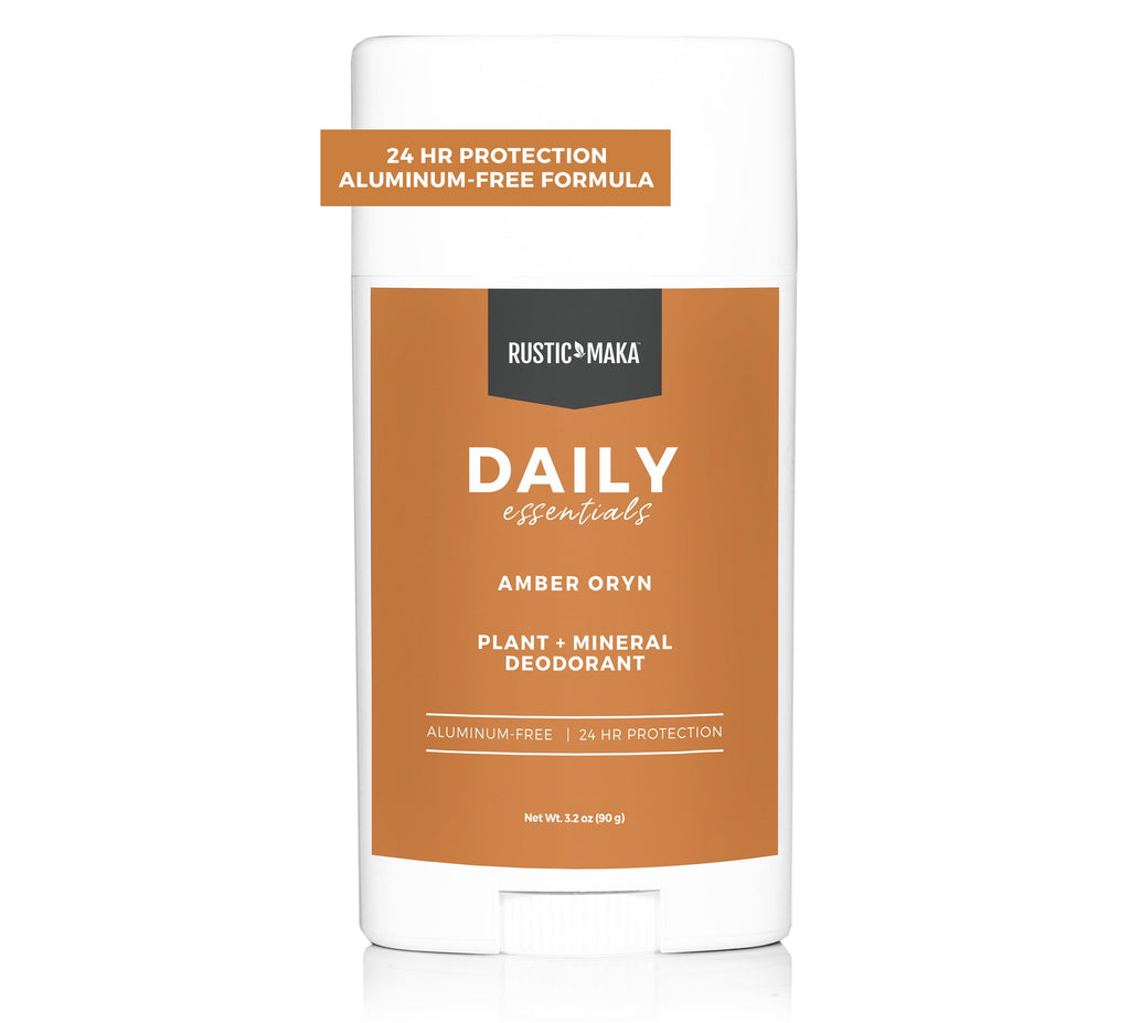 AMBER ORYN Natural Deodorant – Warm Amber & Orris Scent | Rustic MAKA LLC