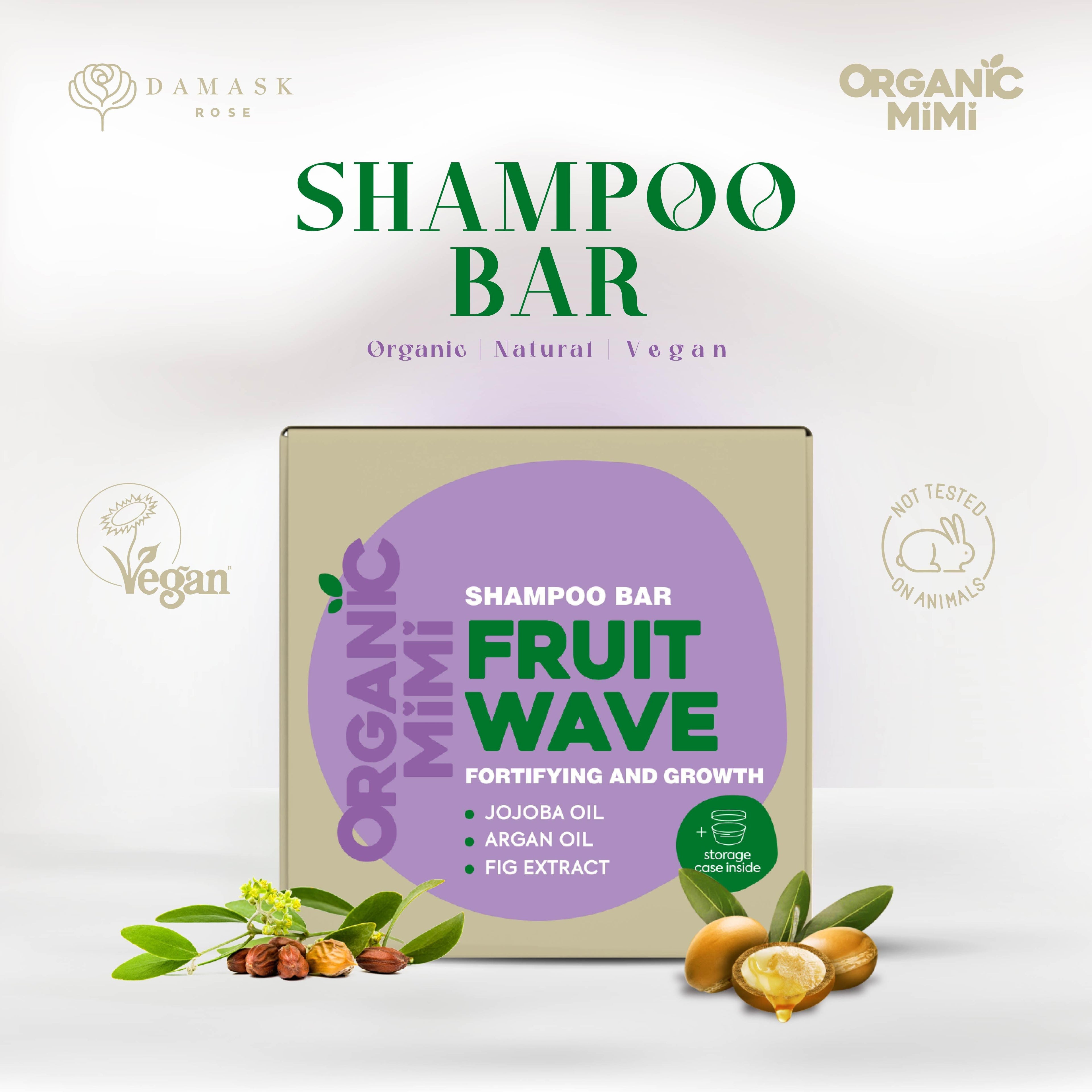 Organic Mimi Fruit Wave Fortifying & Growth Shampoo Bar, 50g