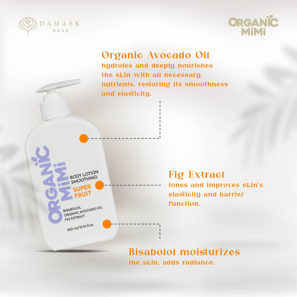 Organic Mimi Smoothing Super Fruit Body Lotion, 300ml