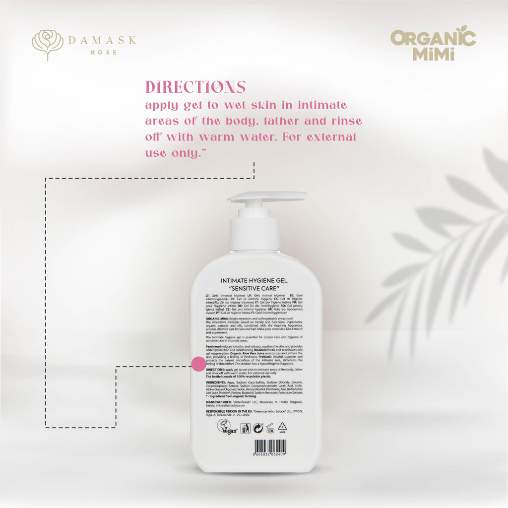 Organic Mimi Intimate Hygiene Gel – Sensitive Care, 300ml