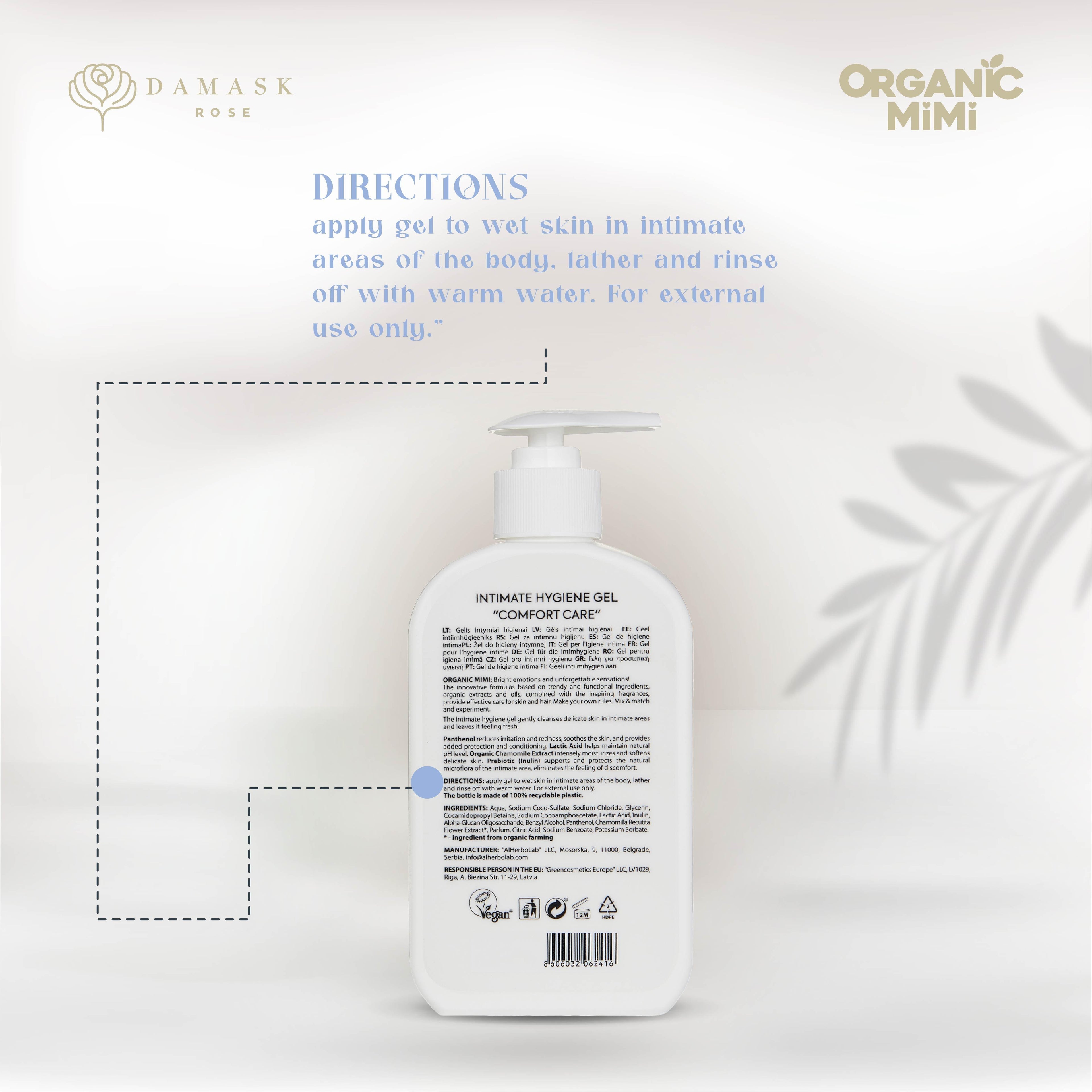 Organic Mimi Intimate Hygiene Gel – Comfort Care, 300ml