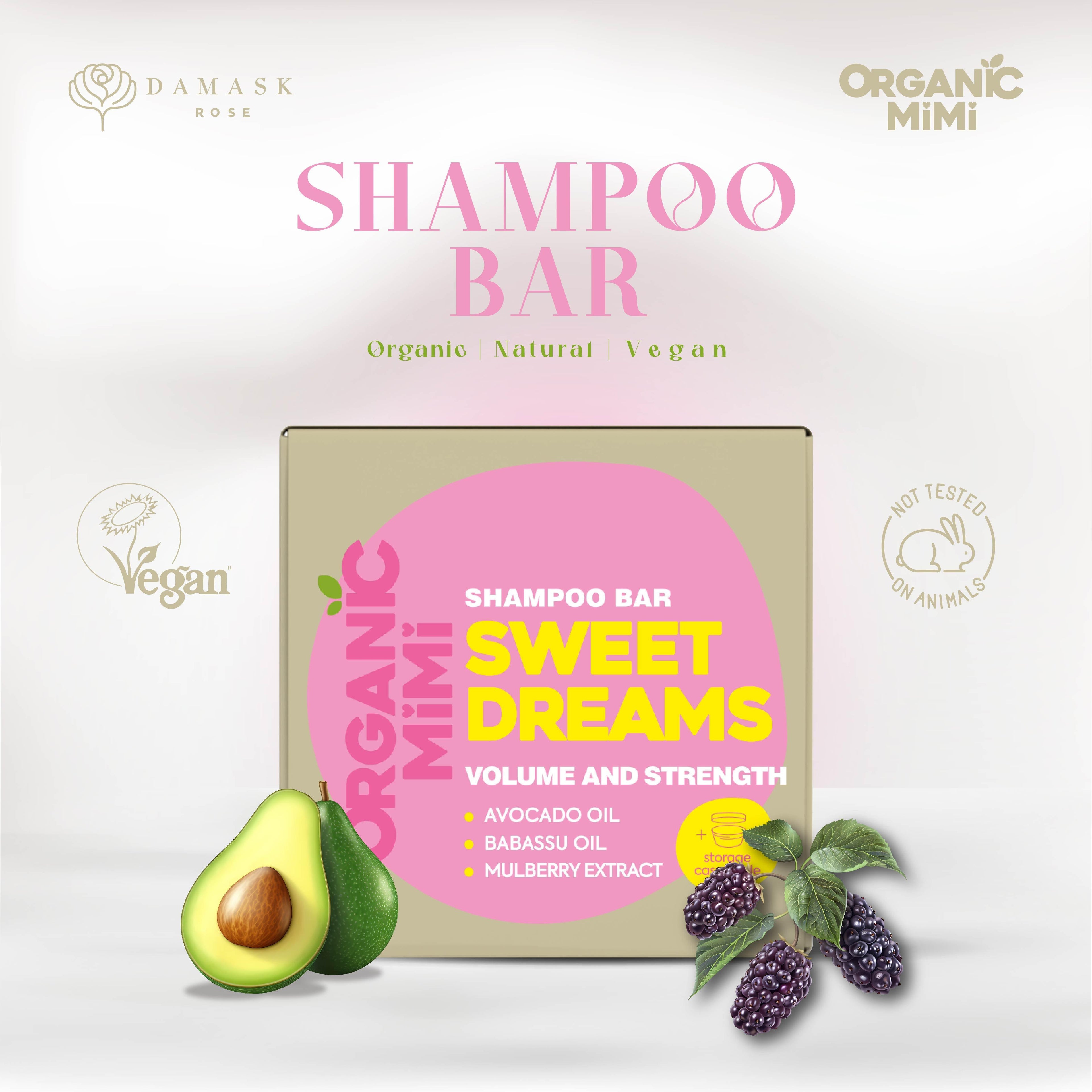 Organic Mimi Sweet Dreams Volumizing & Strengthening Shampoo Bar, 50g