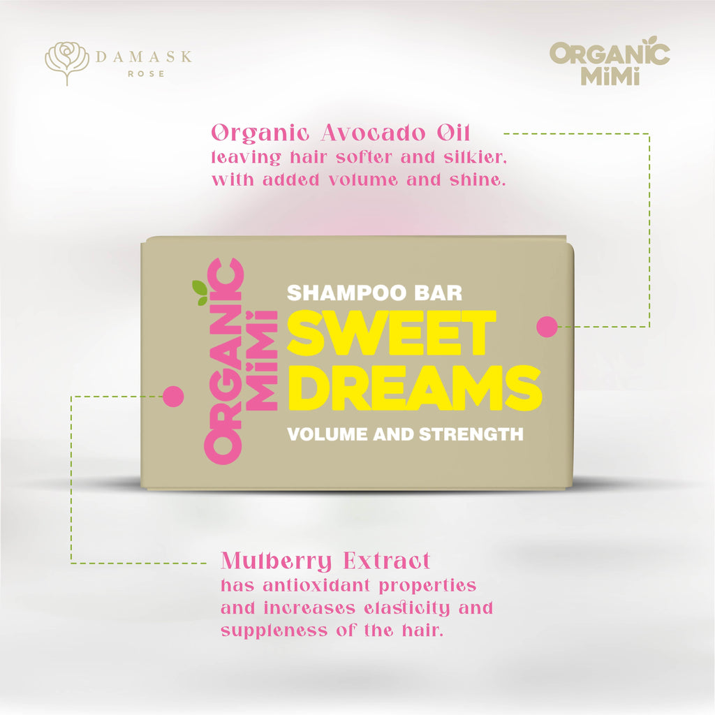Organic Mimi Sweet Dreams Volumizing & Strengthening Shampoo Bar, 50g