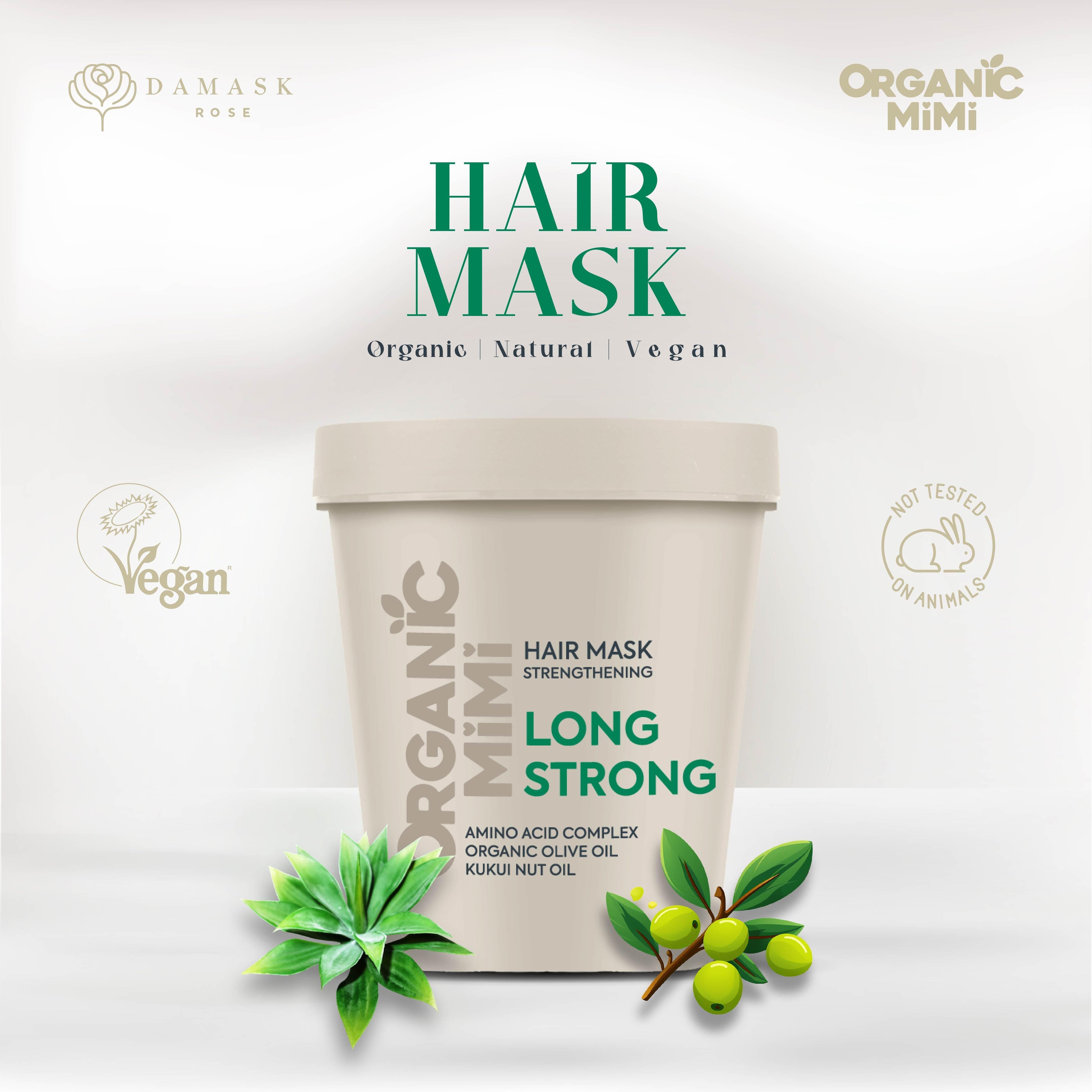 Organic Mimi Strengthening Hair Mask – Long Strong, 200ml