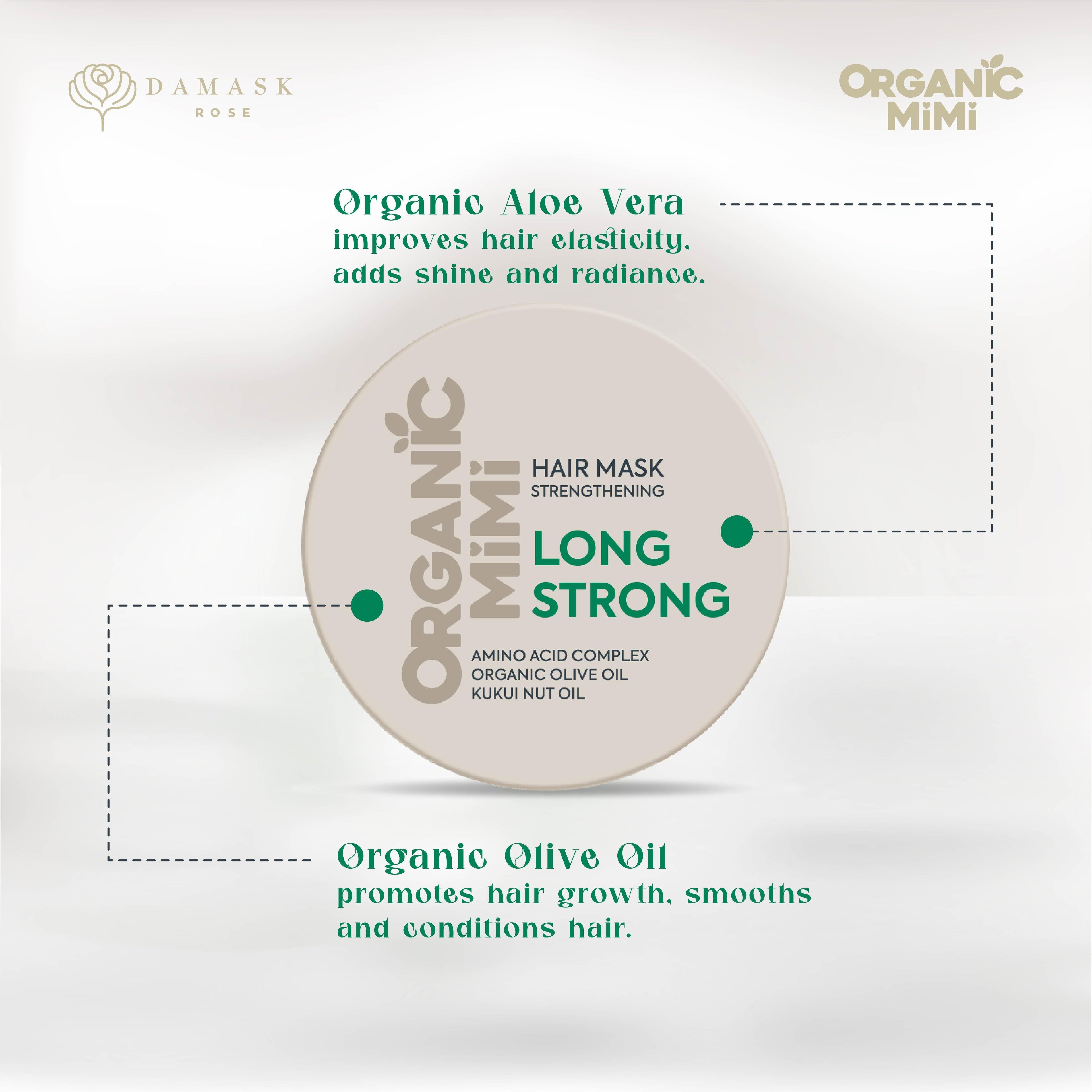 Organic Mimi Strengthening Hair Mask – Long Strong, 200ml