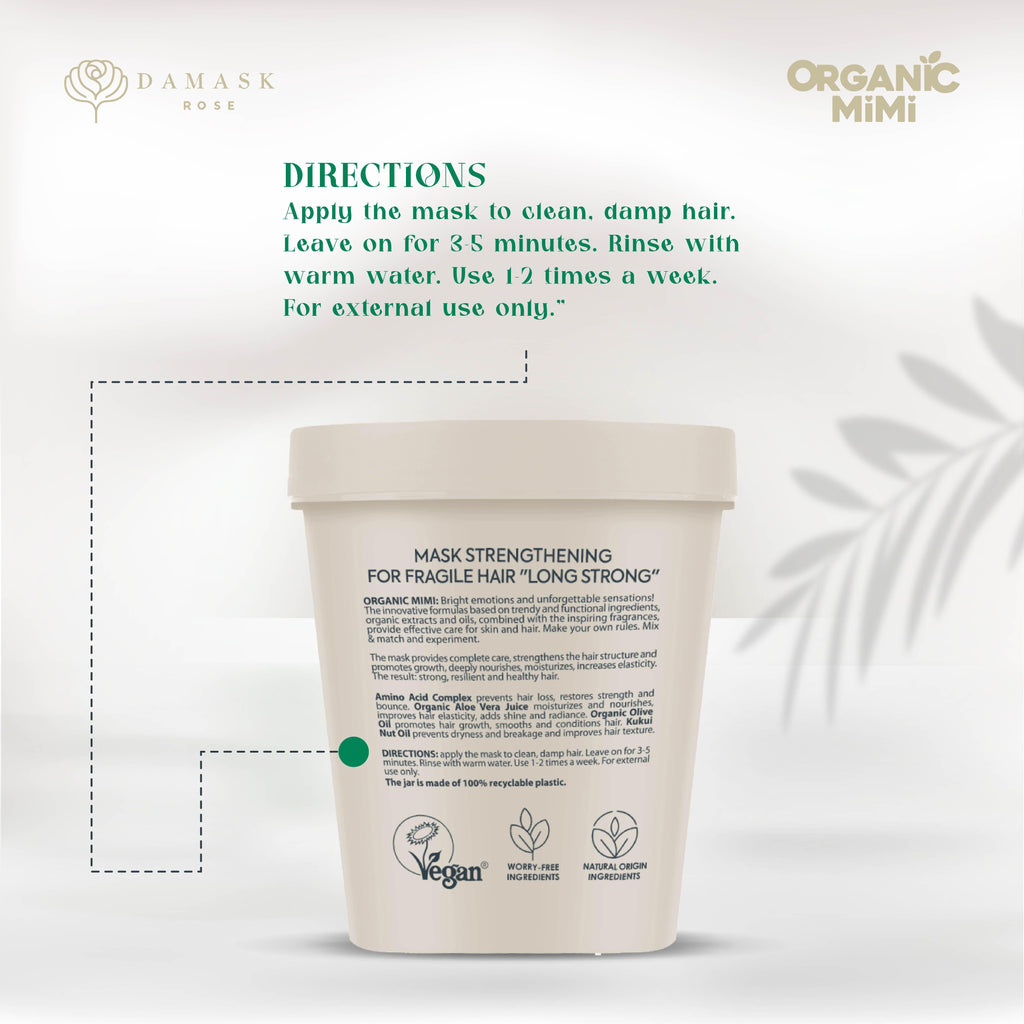 Organic Mimi Strengthening Hair Mask – Long Strong, 200ml