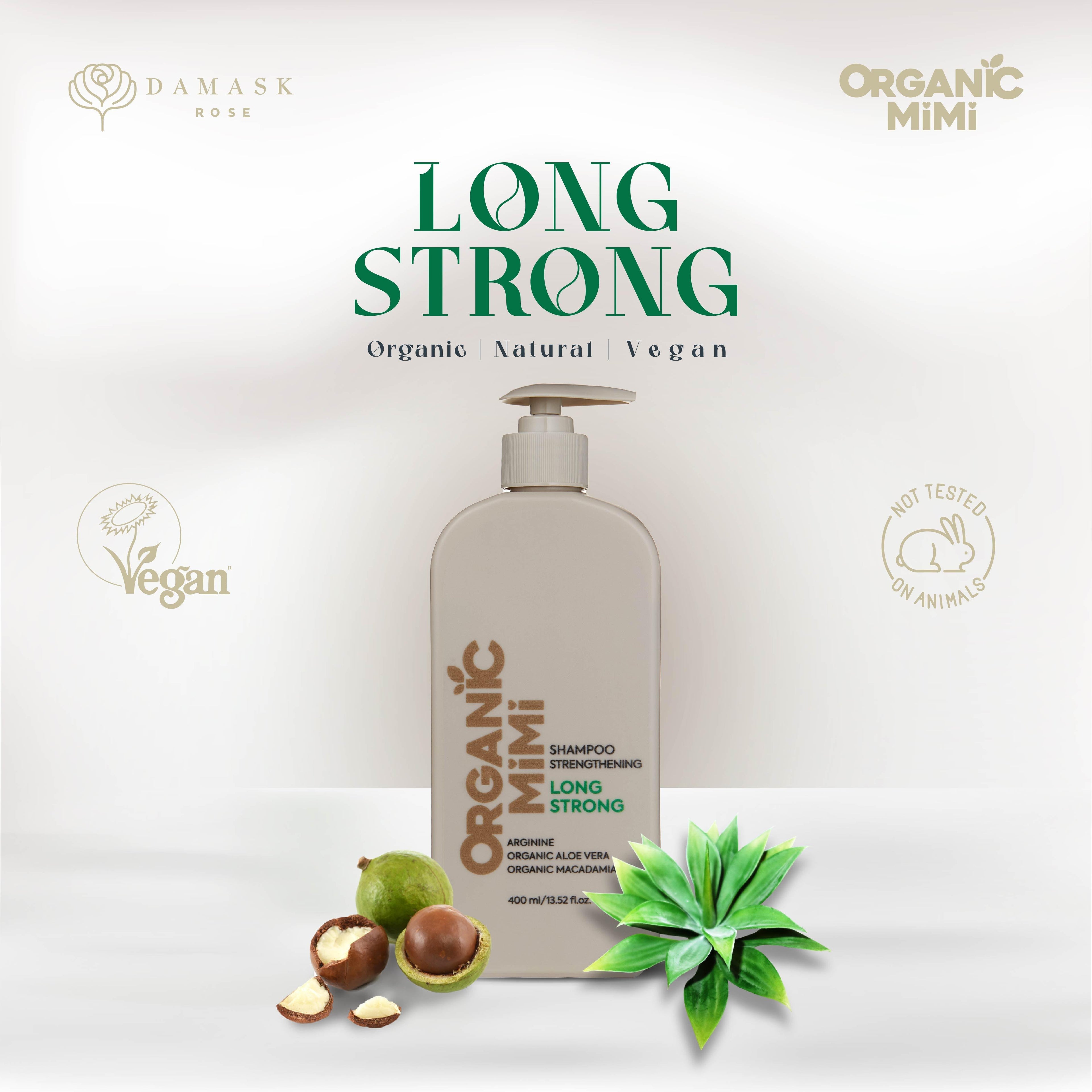 Organic Mimi Long Strong Strengthening Shampoo, 400ml