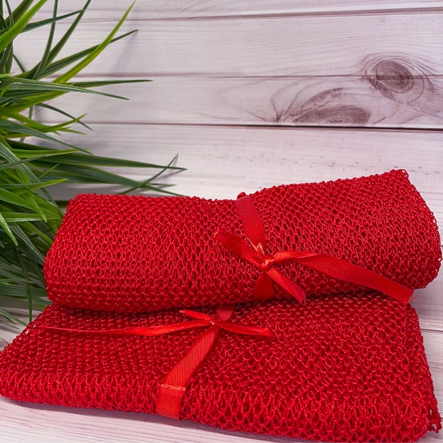 Exfoliating African Bath Net Sponge – Traditional Nylon, 27 Inches