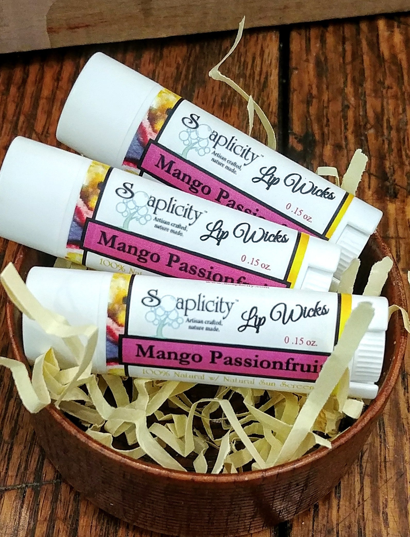 Mango Passionfruit Lip Wick Lip Balm – Natural Moisturizing Lip Balm with SPF