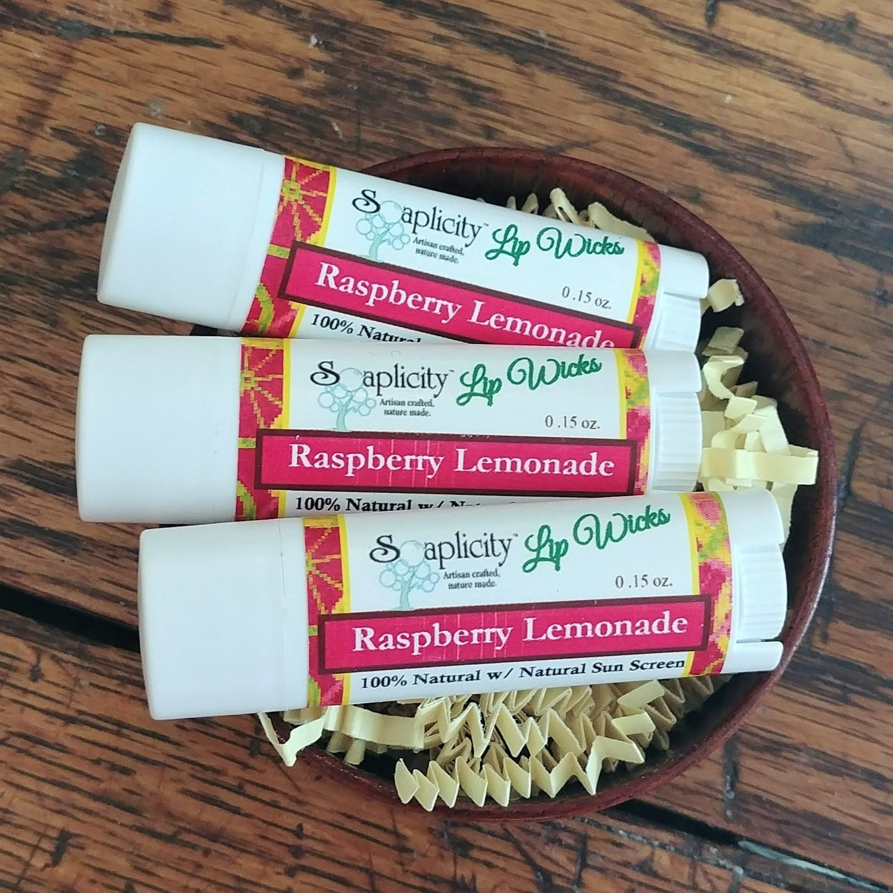 Raspberry Lemonade Lip Wick Lip Balm – Natural Moisturizing Lip Balm with SPF