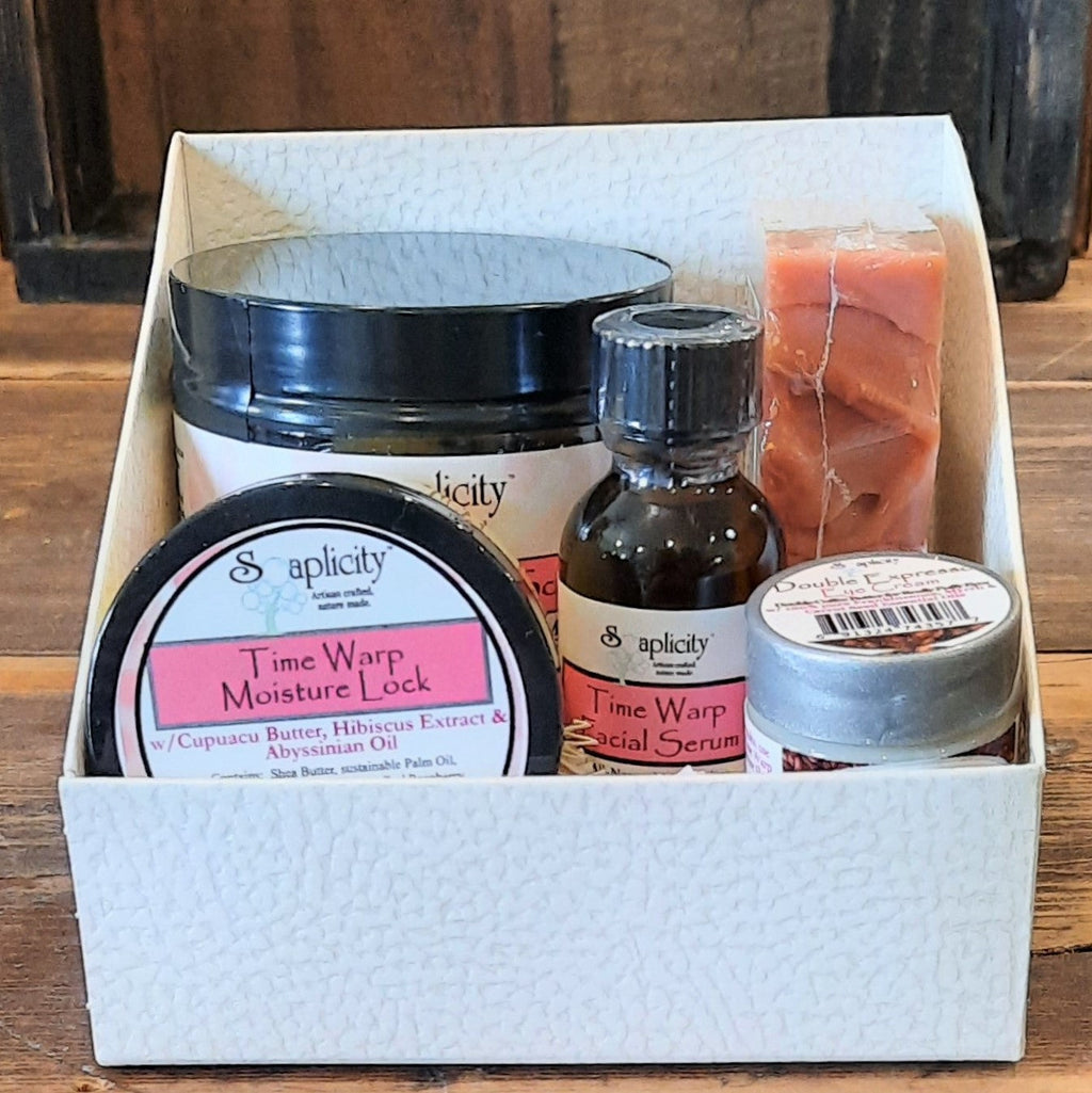 Time Warp Quint-Essential Skincare Set – Complete Anti-Aging Natural Skincare for Mature Skin