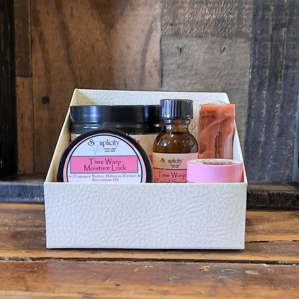 Time Warp Quint-Essential Skincare Set – Complete Anti-Aging Natural Skincare for Mature Skin