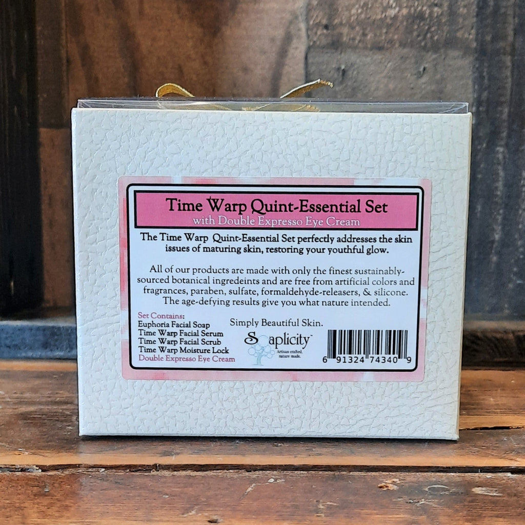 Time Warp Quint-Essential Skincare Set – Complete Anti-Aging Natural Skincare for Mature Skin