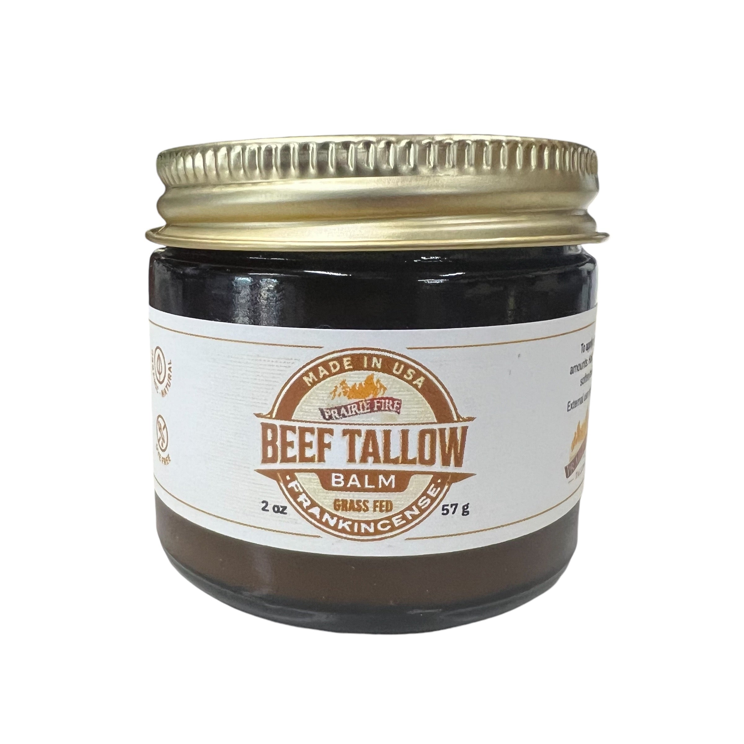 Grass-Fed Beef Tallow Balm 2oz - Organic Kansas Farm-Made Moisturizer