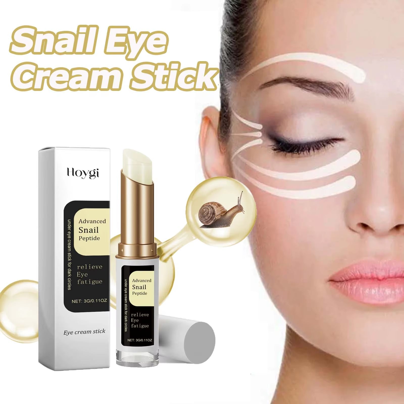 Snail Collagen Eye Cream Stick – Korean Firming & Brightening Eye Treatment