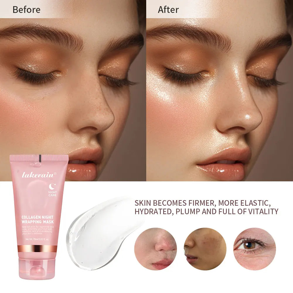 Collagen Overnight Wrapping Peel-Off Facial Mask – Korean Night Care Mask 75ml
