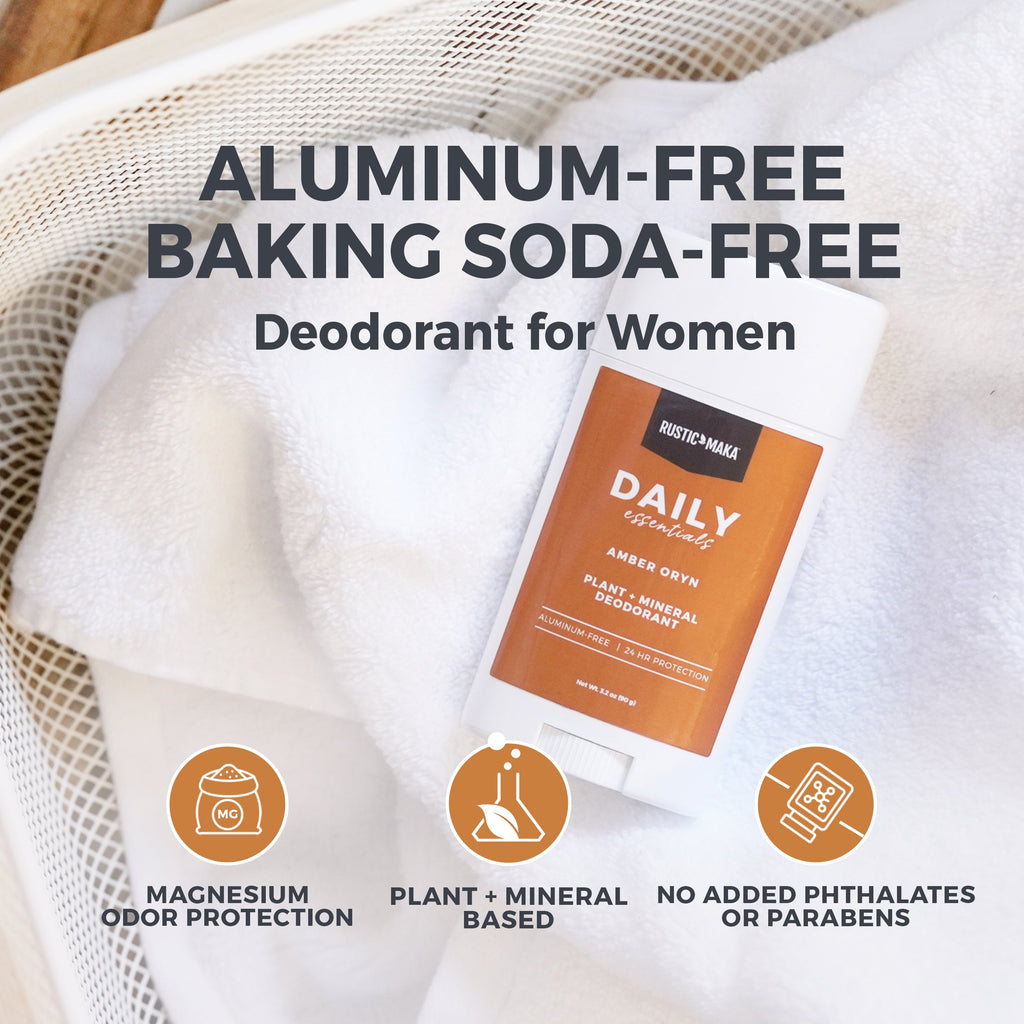 AMBER ORYN Natural Deodorant – Warm Amber & Orris Scent | Rustic MAKA LLC