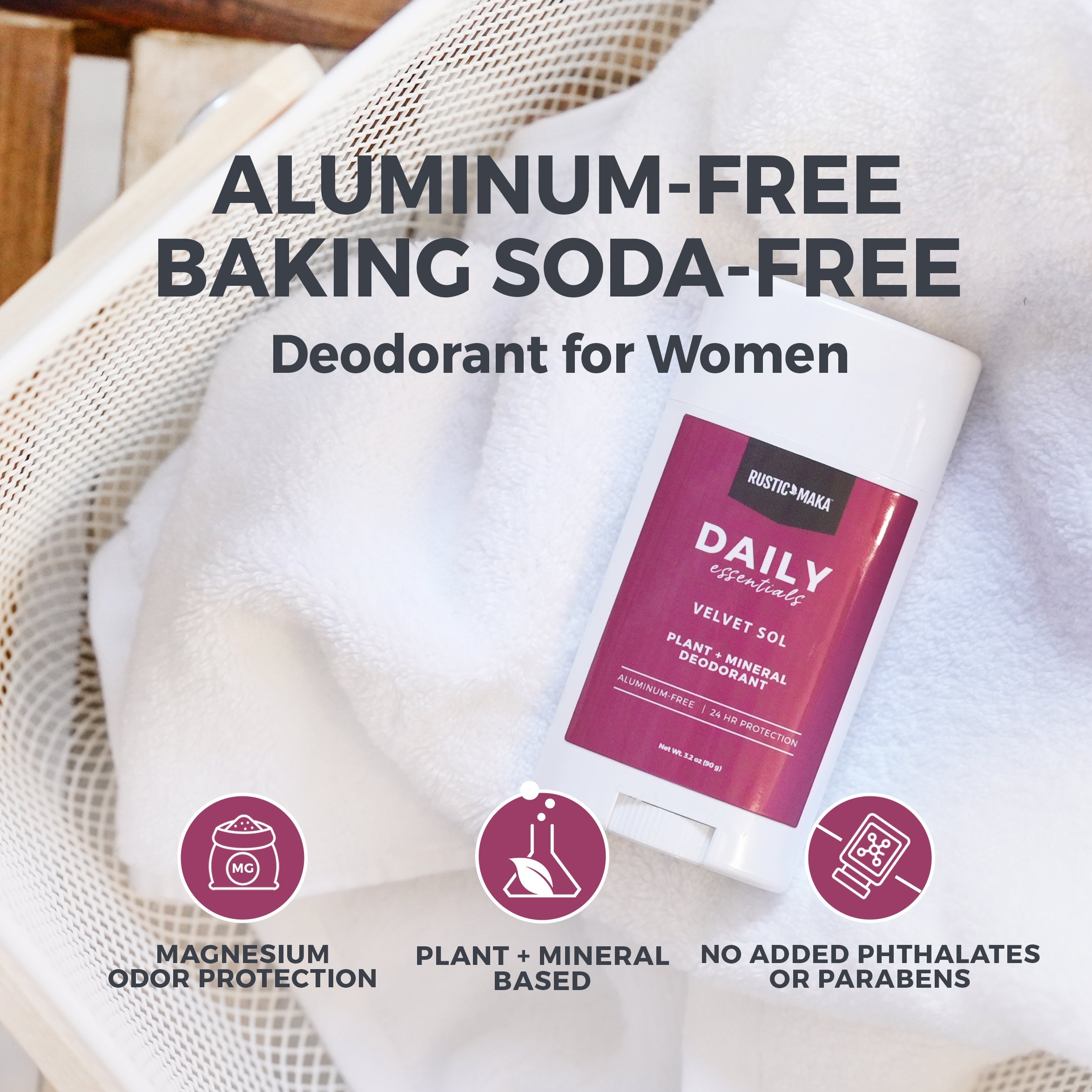 VELVET SOL Natural Deodorant – Warm Vanilla & Solar Musk | Rustic MAKA LLC