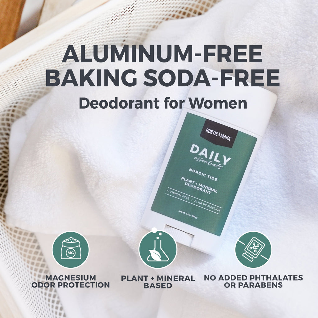 NORDIC TIDE Natural Deodorant – Crisp Pine & Sea Salt Scent | Rustic MAKA LLC