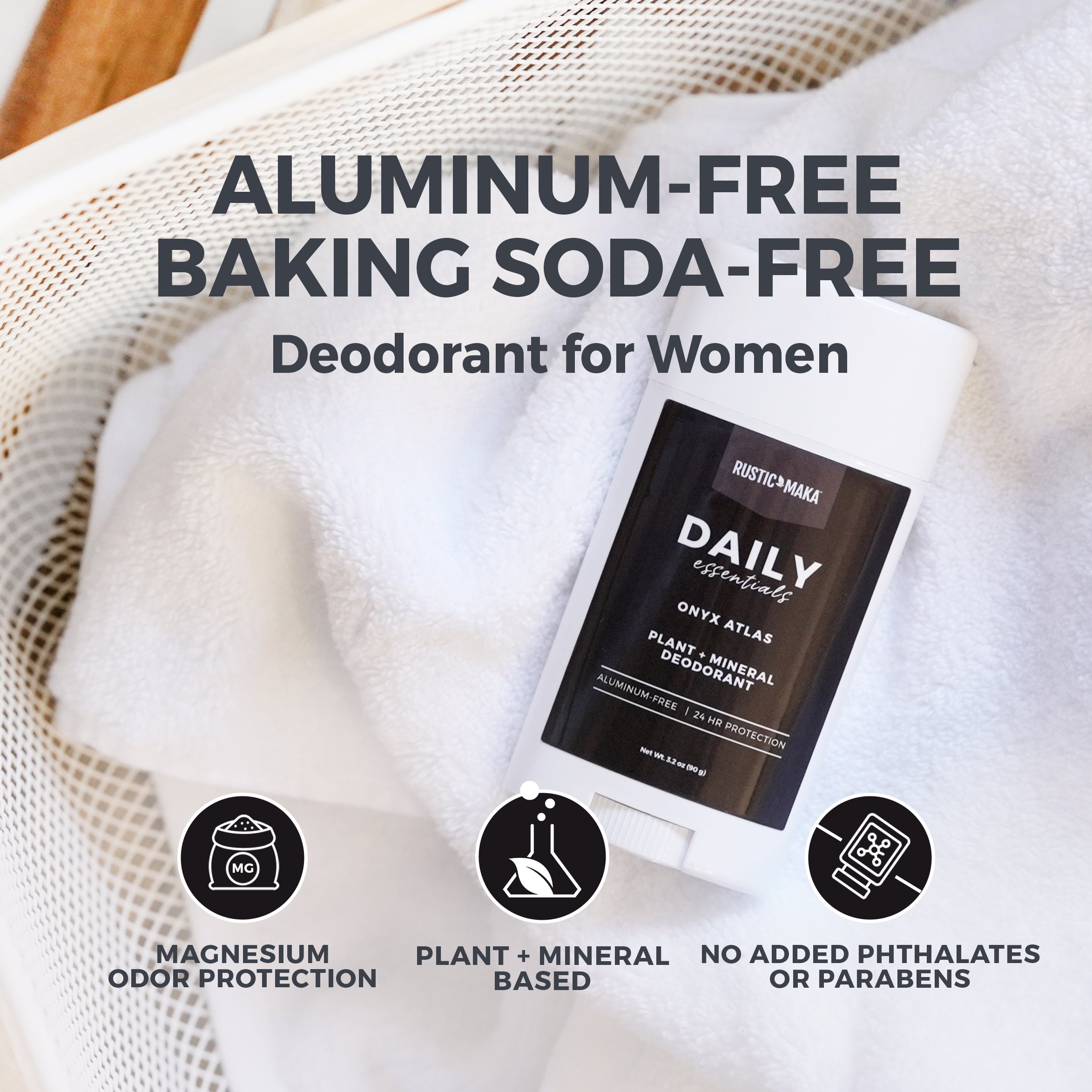 ONYX ATLAS Natural Deodorant – Bold Woody & Earthy Scent | Rustic MAKA LLC