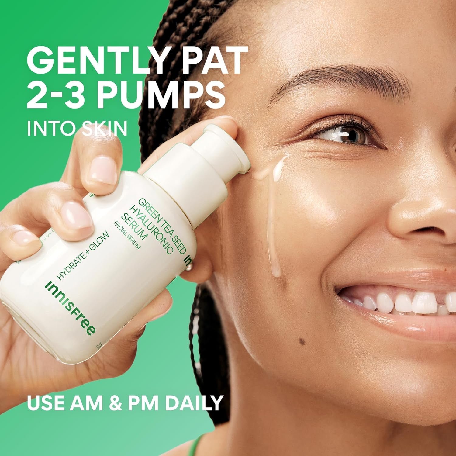 Innisfree Green Tea Seed Hyaluronic Serum – Niacinamide Hydration & Glow