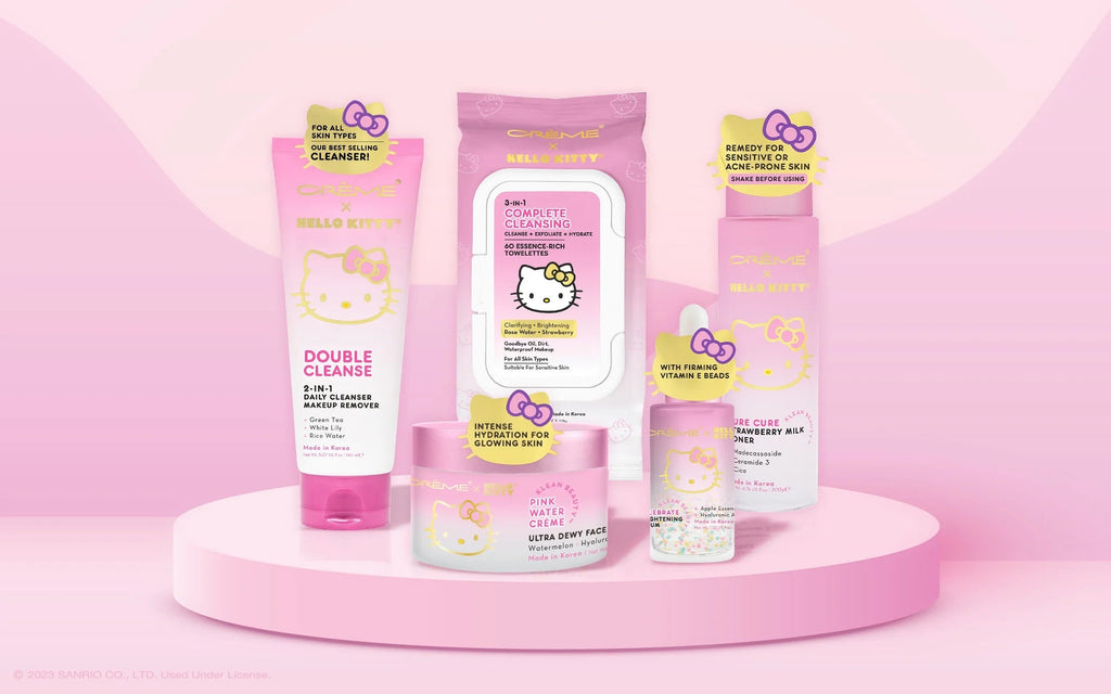 Hello Kitty Pure Cure Strawberry Milk Toner – Cica & Ceramide Klean Beauty Toner 6.76 oz