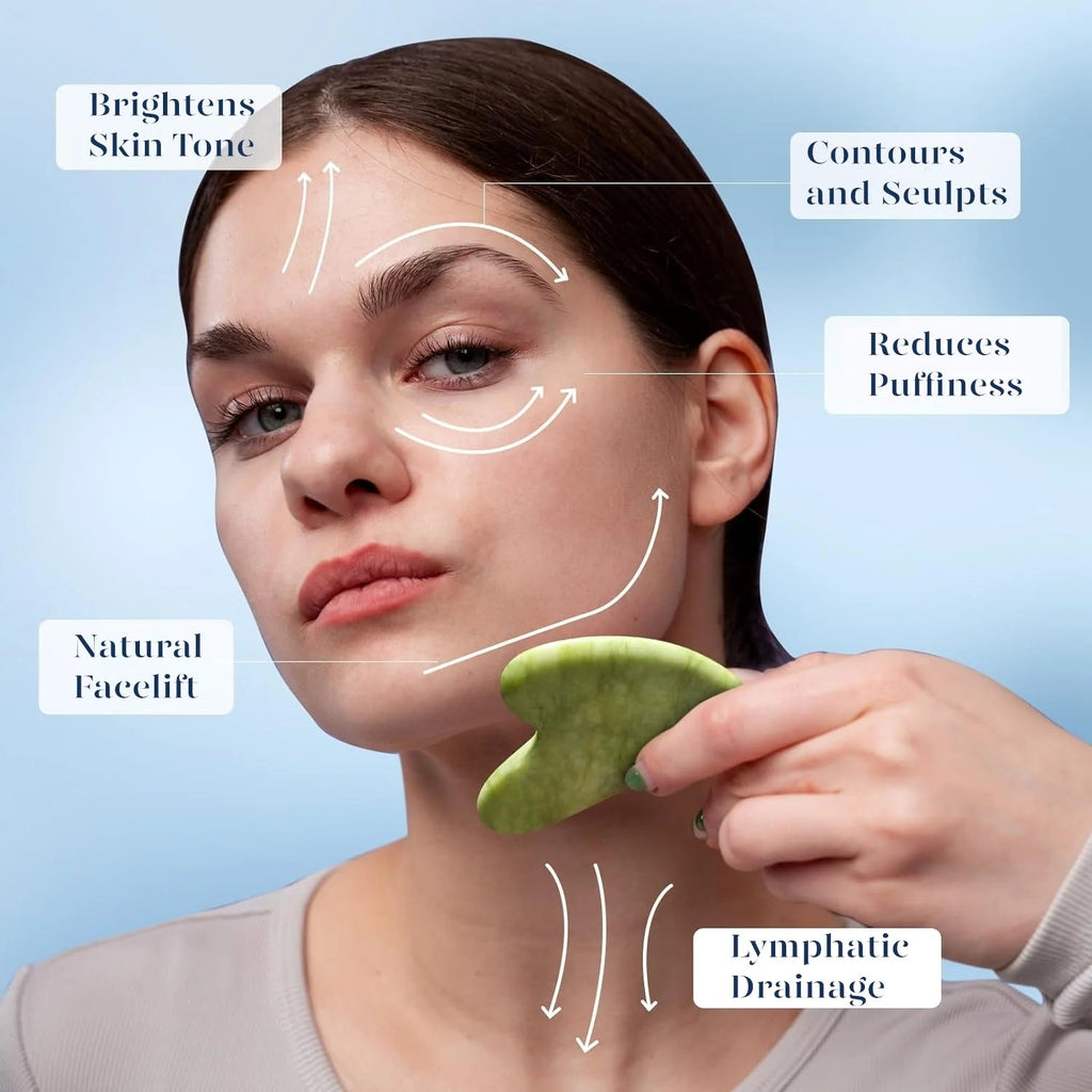 Ice Roller & Gua Sha Set – Cryotherapy Facial Massage for De-Puffing & Pore Minimizing, Pink